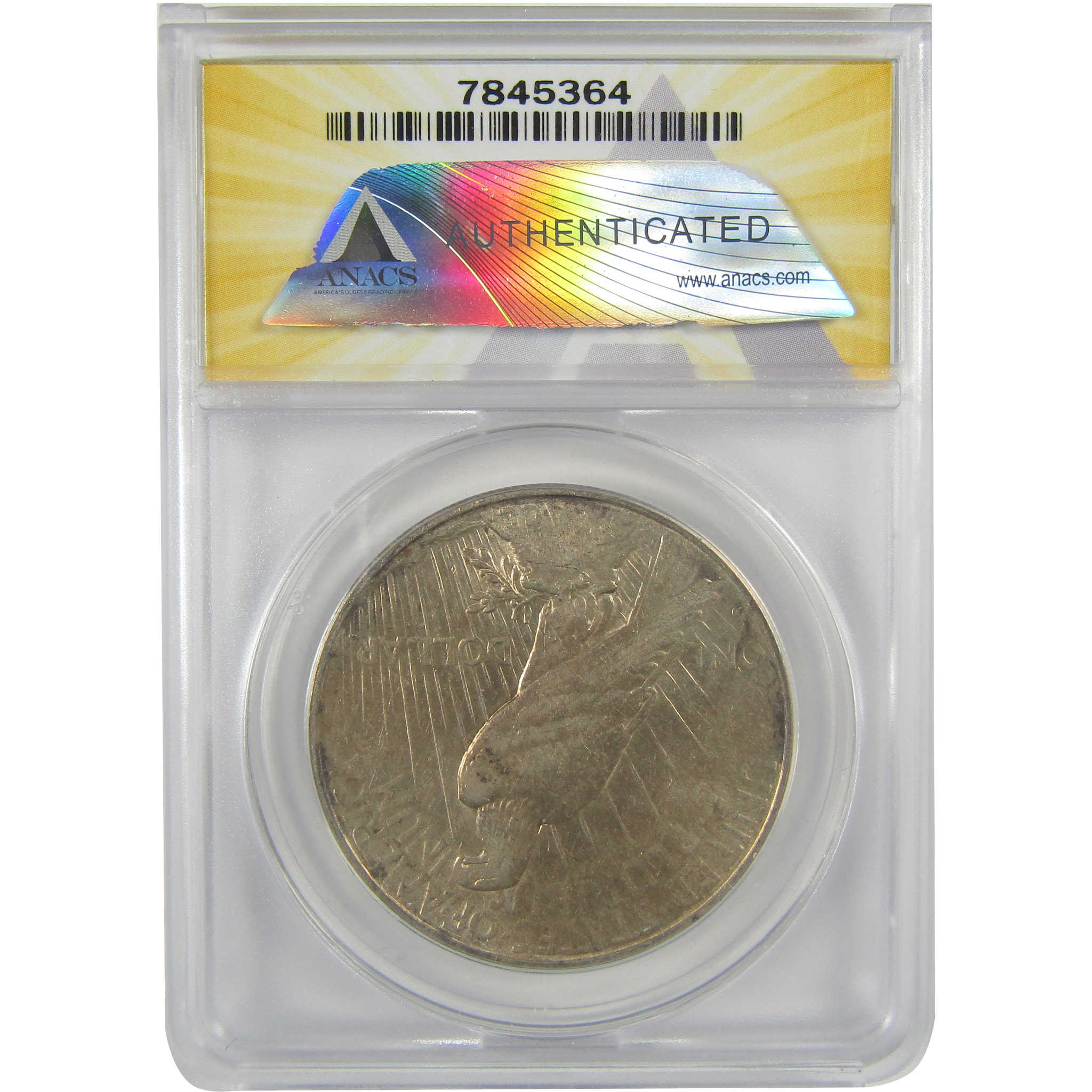 1934 D Peace Dollar AU 50 Details ANACS Silver $1 Coin SKU:I21577
