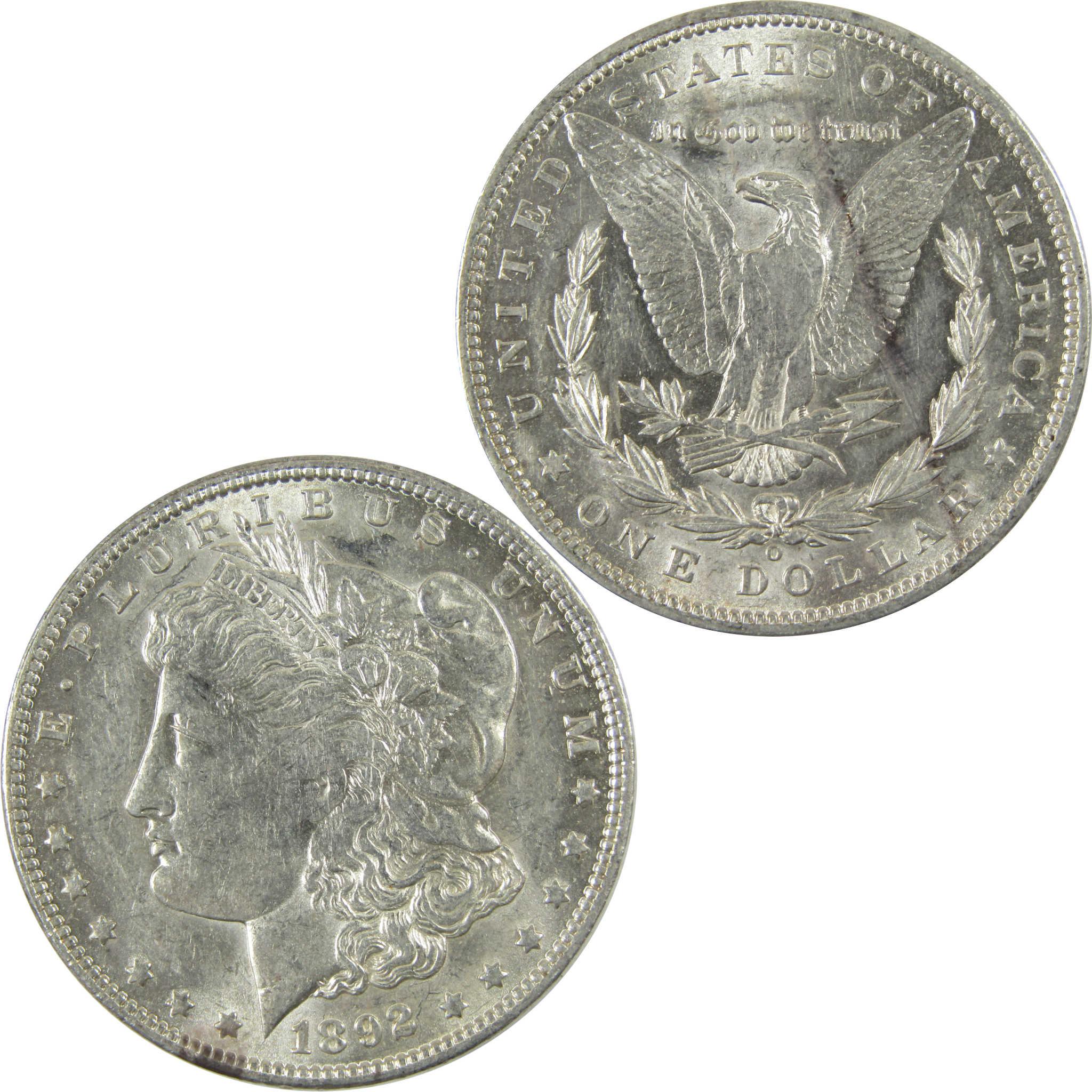 1892 O Morgan Silver Dollar AU About Uncirculated $1 Coin SKU:CP484 - Morgan coin - Morgan silver dollar - Morgan silver dollar for sale - Profile Coins & Collectibles