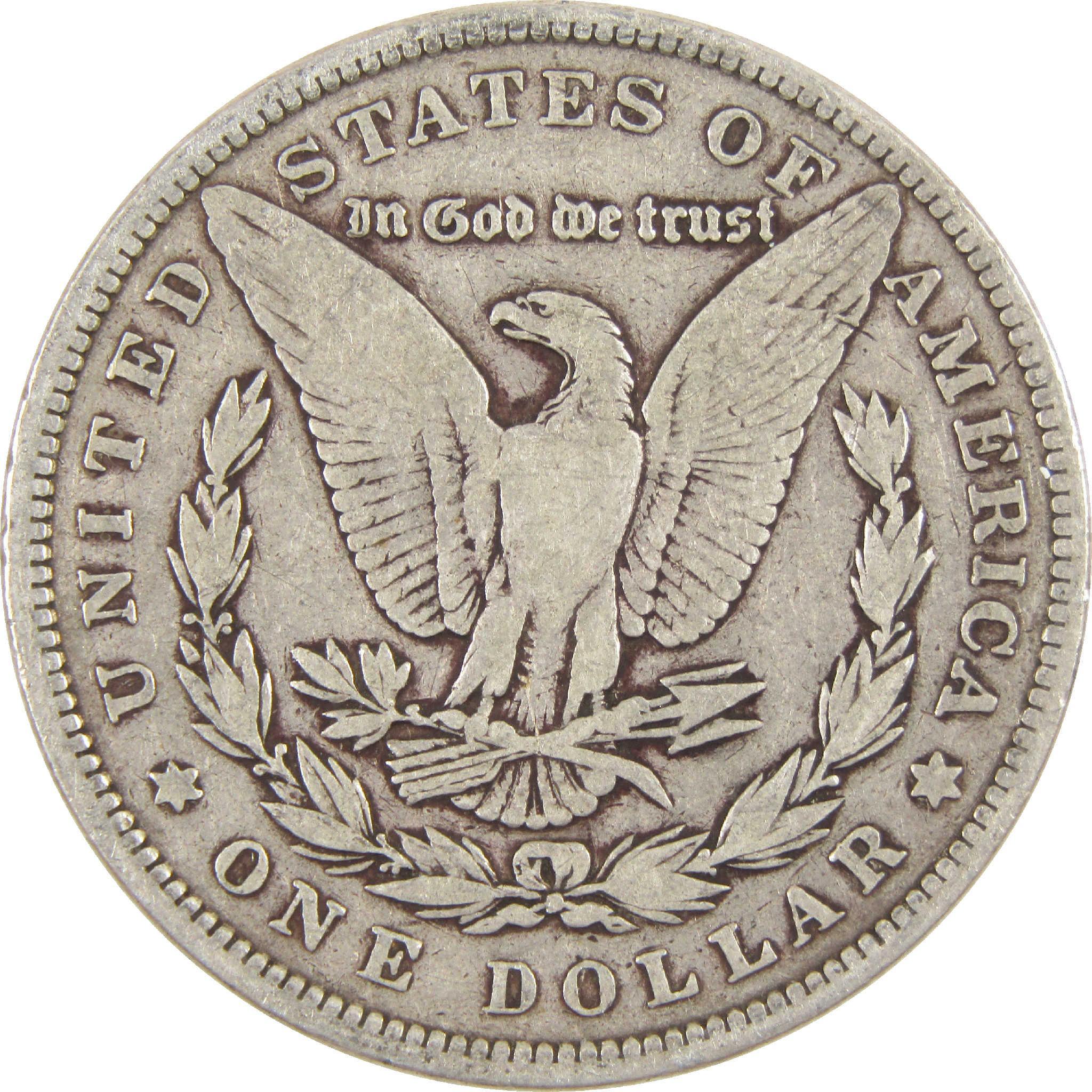 1896 Morgan Dollar VG Very Good Silver $1 Coin - Morgan coin - Morgan silver dollar - Morgan silver dollar for sale - Profile Coins & Collectibles