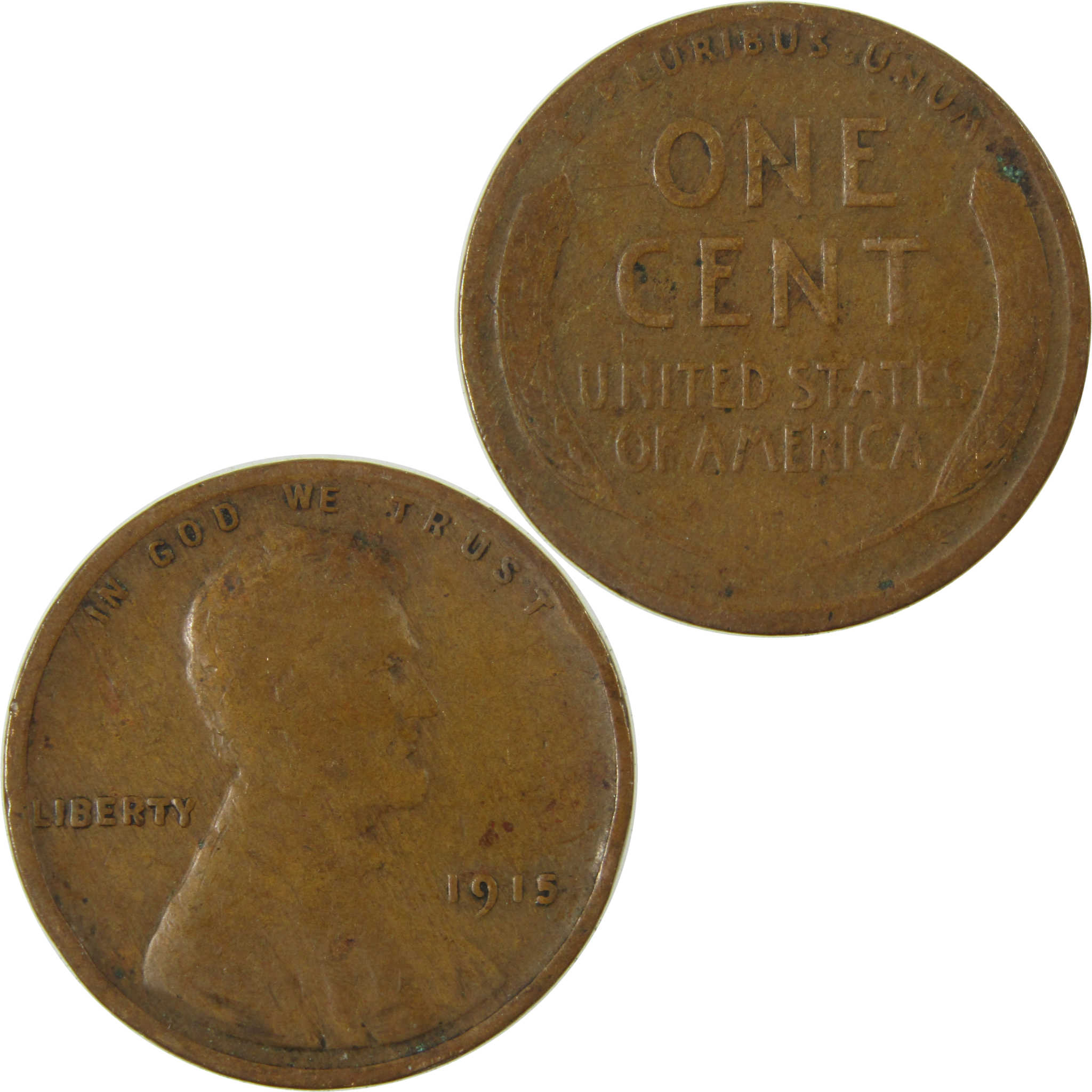 1915 Lincoln Wheat Cent G Good Penny 1c Coin Collectible SKU:I27169
