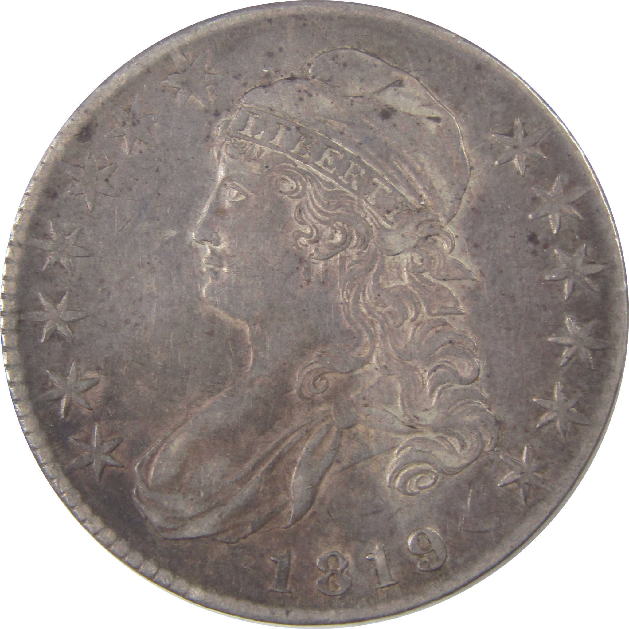 1819 Large 9 Capped Bust Half Dollar Extremely Fine Silver SKU:I17990