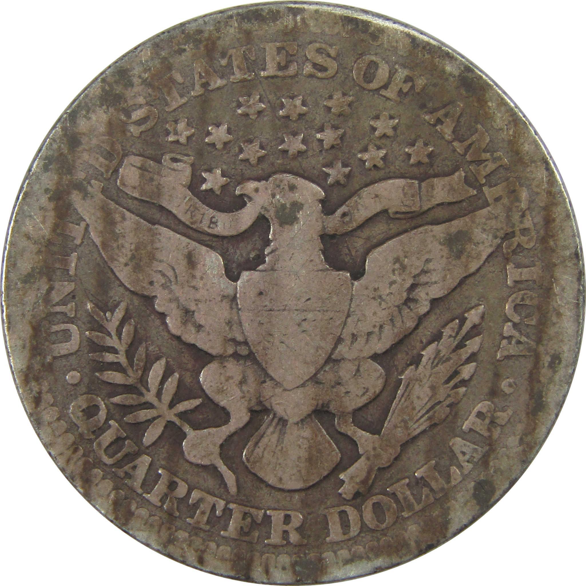 1905 Barber Quarter AG About Good Silver 25c Coin SKU:I21797