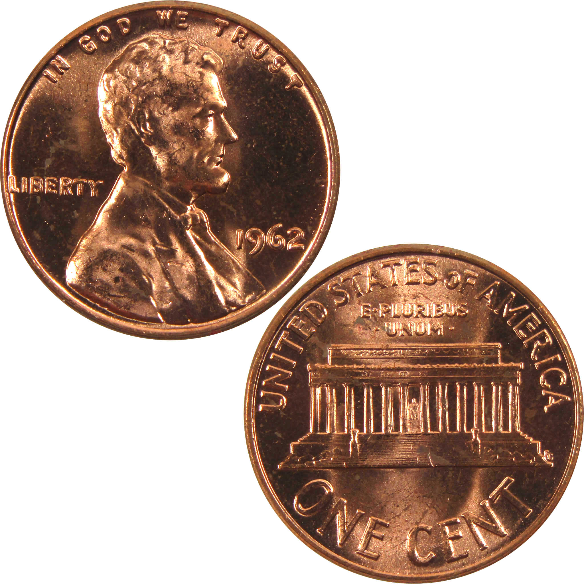 1962 Lincoln Memorial Cent BU Uncirculated Penny 1c Coin