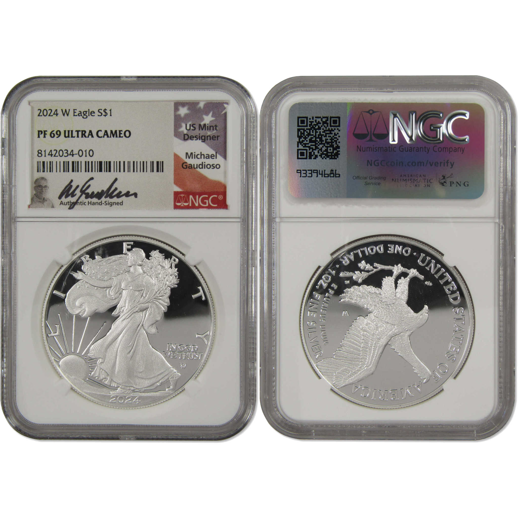2024 W American Silver Eagle PF 69 UCAM NGC Proof Gaudioso SKU:OPC116