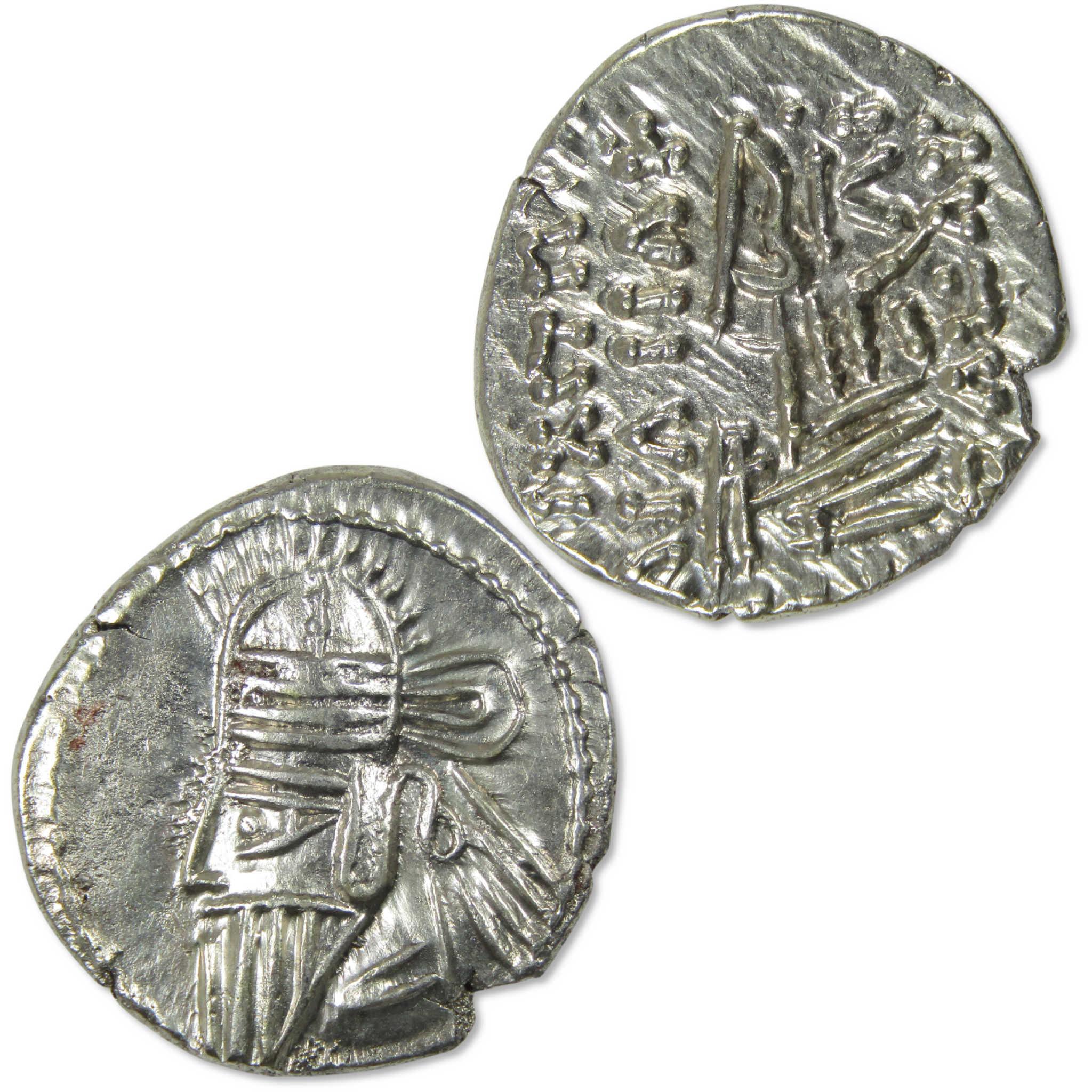 190-208 AD Osroes II Parthian Empire Silver Drachm XF Ancient Coin