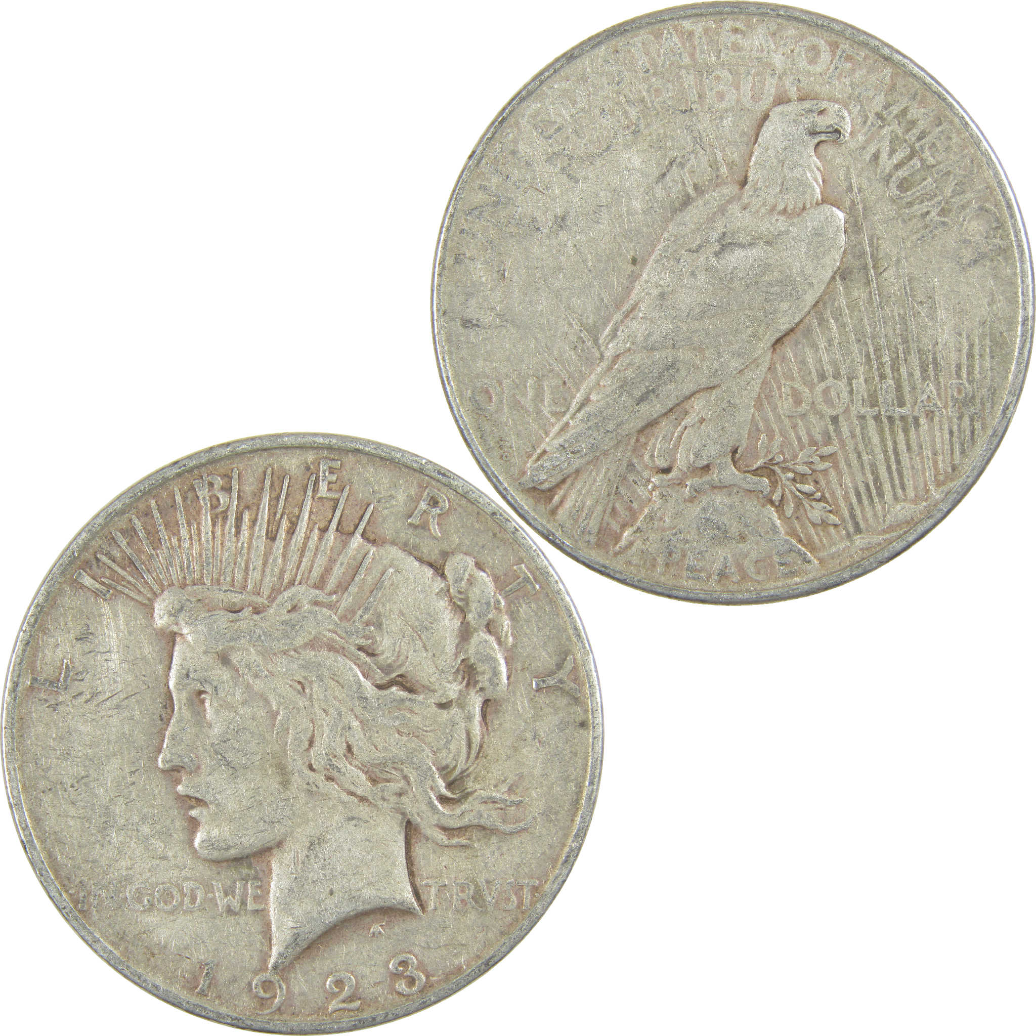 1923 D Peace Dollar F Fine Silver $1 Coin