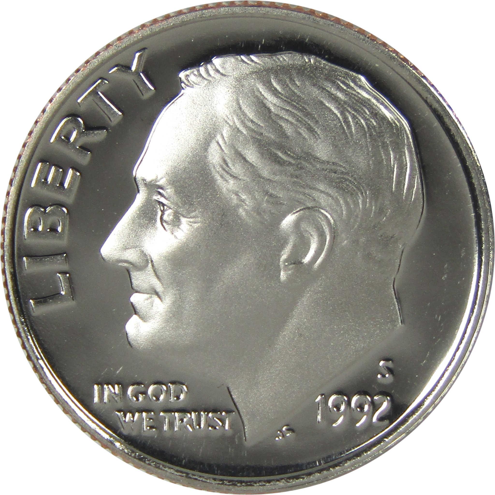 1992 S Roosevelt Dime Choice Proof Clad 10c Coin
