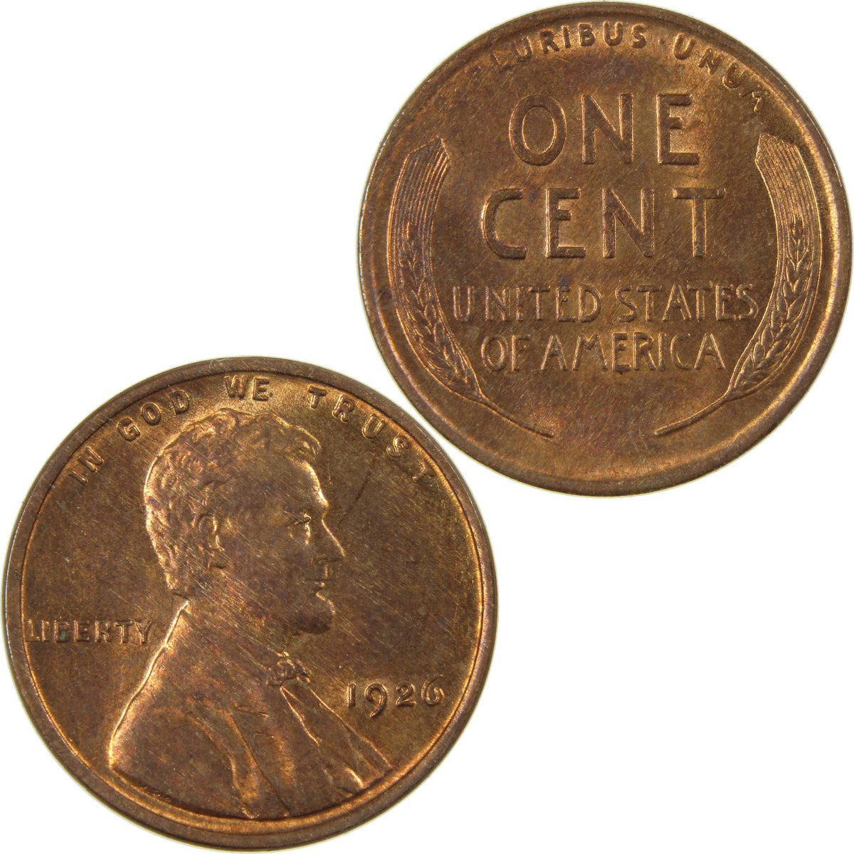 1926 Lincoln Wheat Cent Uncirculated Penny 1c Coin SKU:I28258