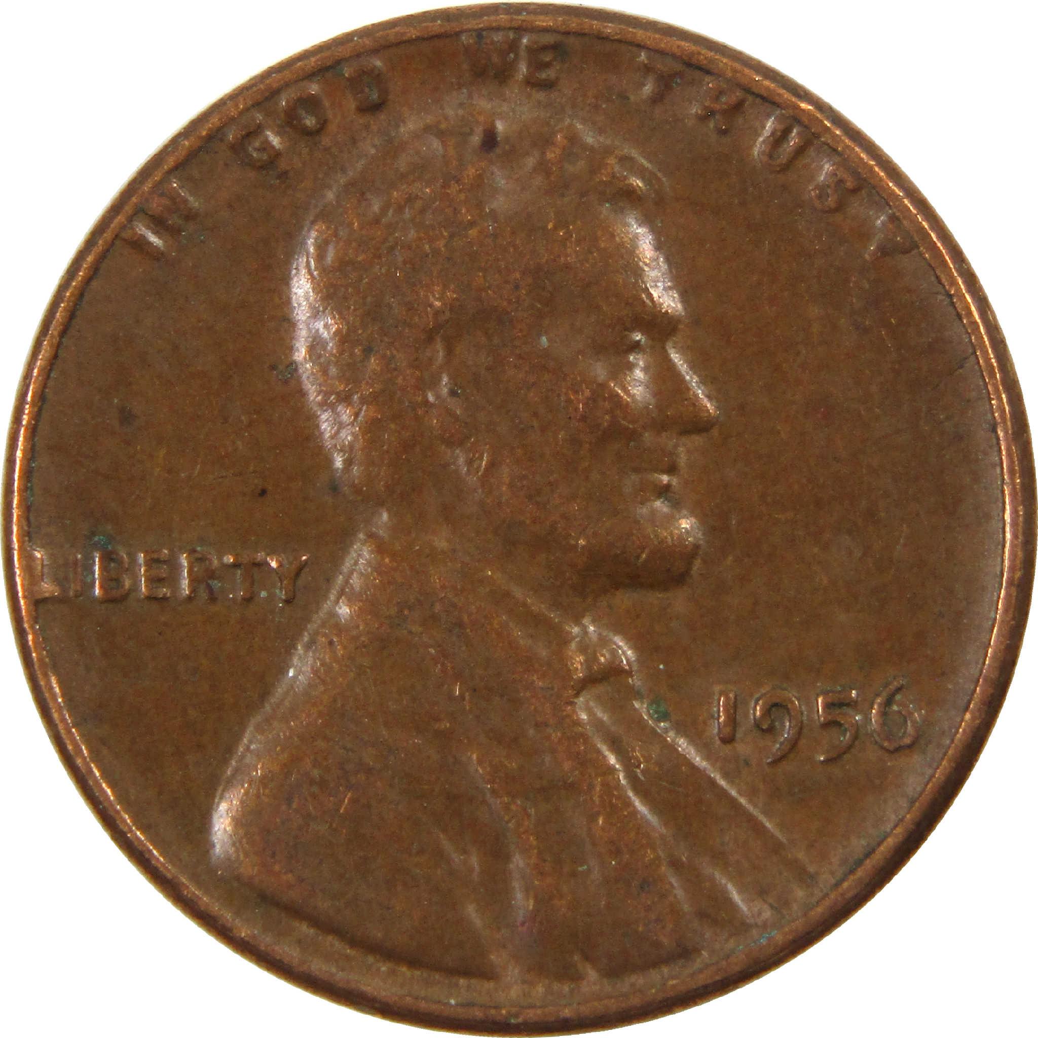 1956 Lincoln Wheat Cent Circulated Penny 1c Coin Collectible