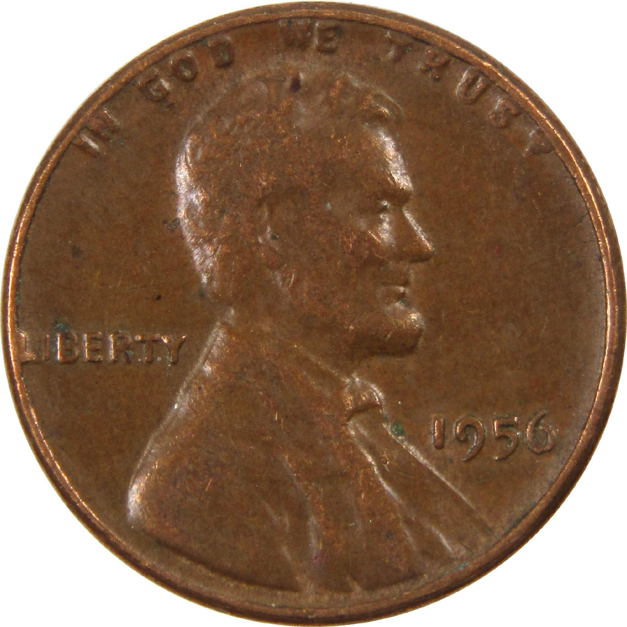 1956 Lincoln Wheat Cent Circulated Penny 1c Coin Collectible