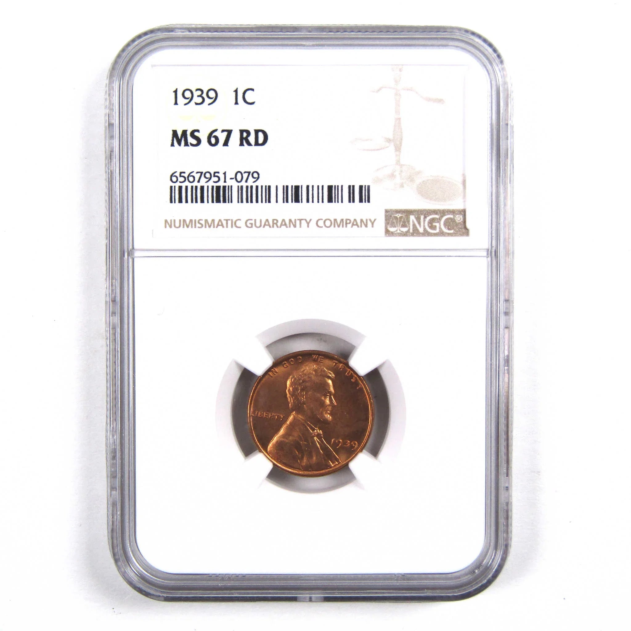 1939 Lincoln Wheat Cent MS 67 RD NGC Penny 1c Uncirculated SKU:I3133