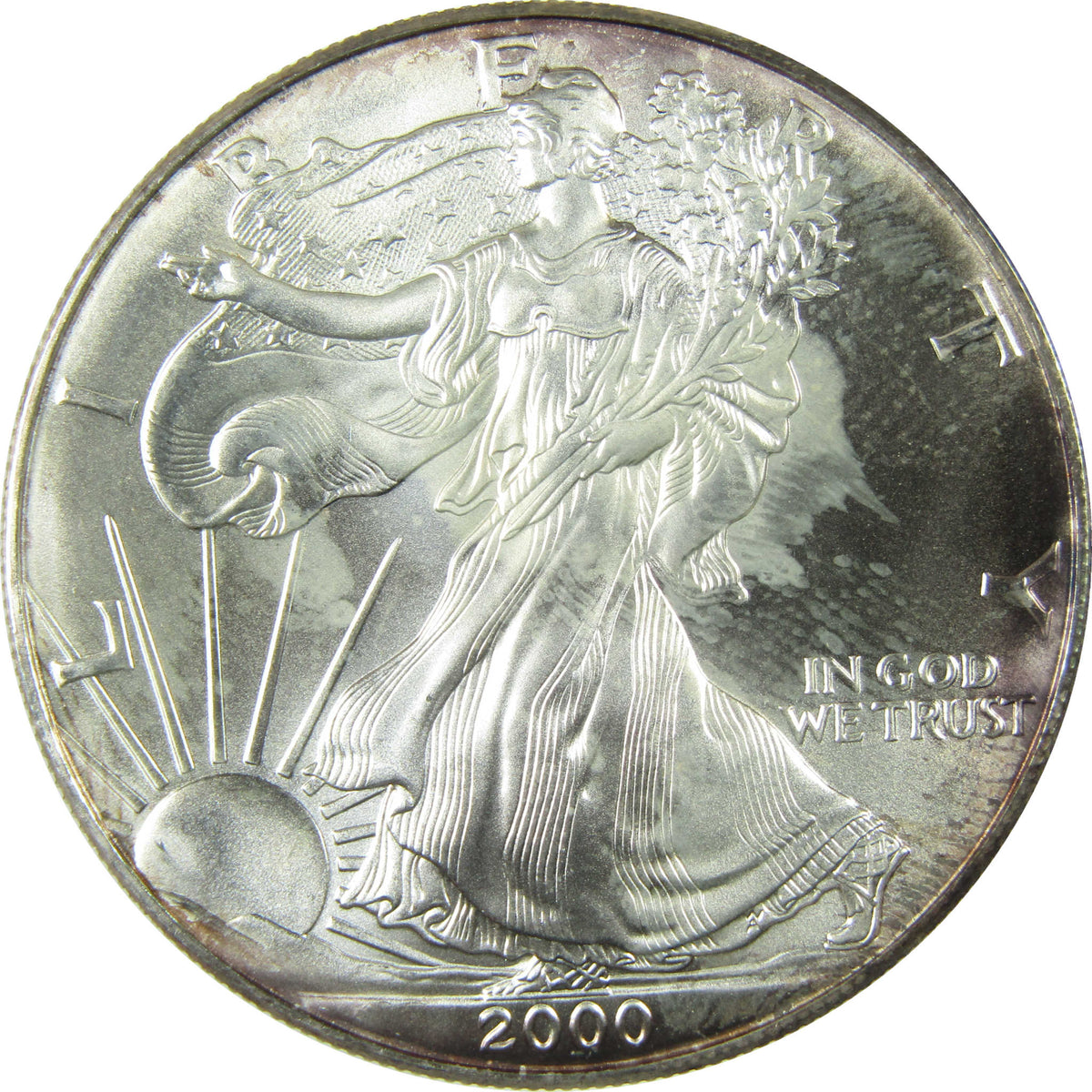 2000 American Silver Eagle Uncirculated Mint State $1 Coin SKU:CP1518