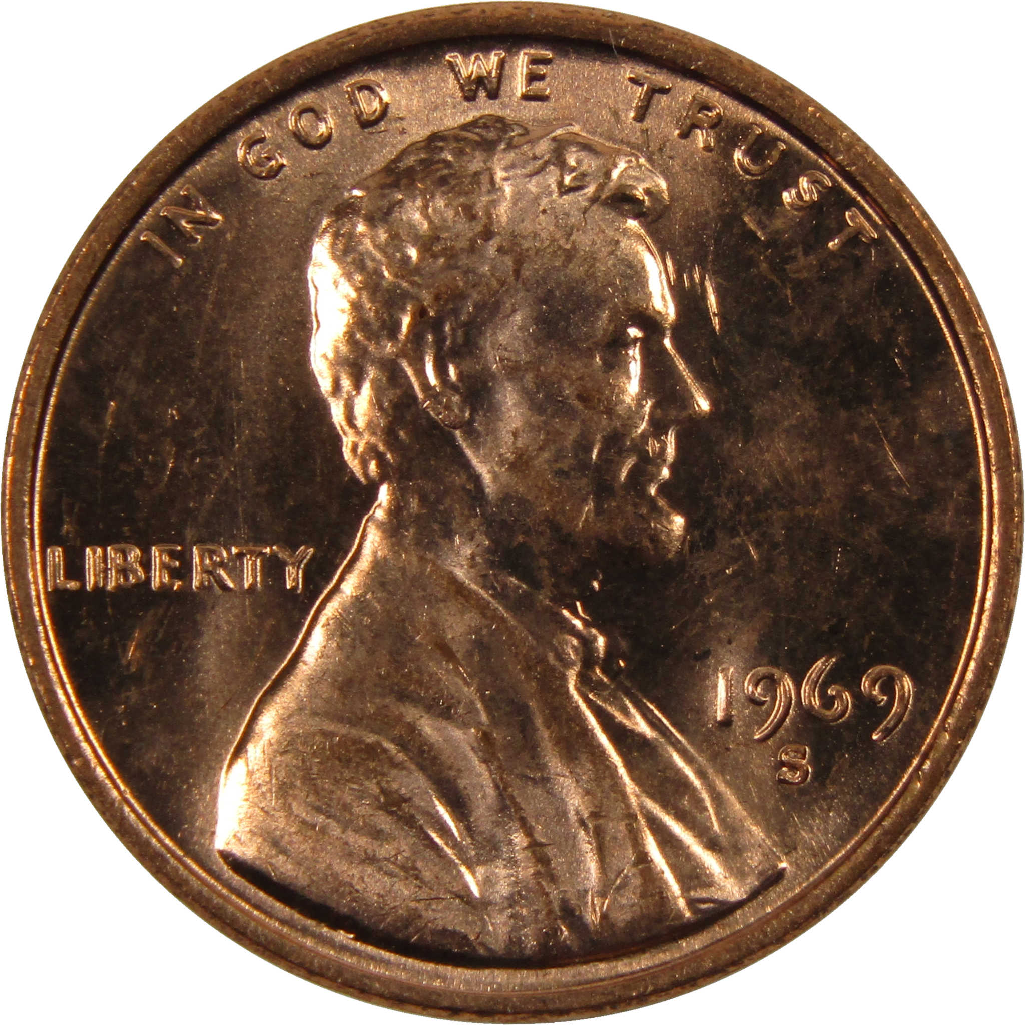 1969 S Lincoln Memorial Cent BU Uncirculated Penny 1c Coin