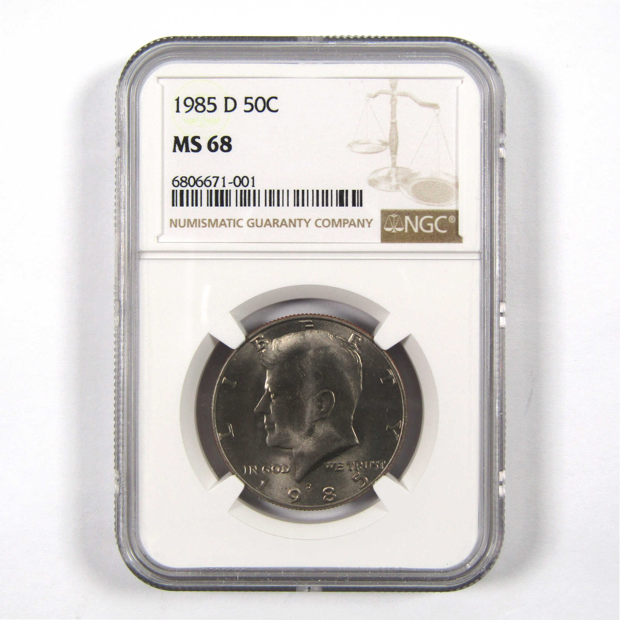 1985 D Kennedy Half Dollar MS 68 NGC Clad 50c Uncirculated SKU:I9764