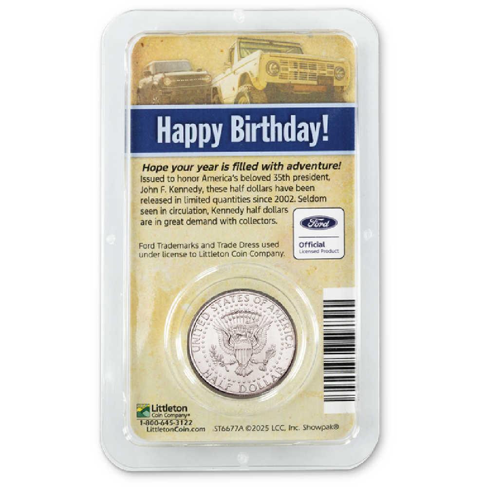 2025 American Silver Eagle Uncirculated w/ Ford Happy Birthday Holder