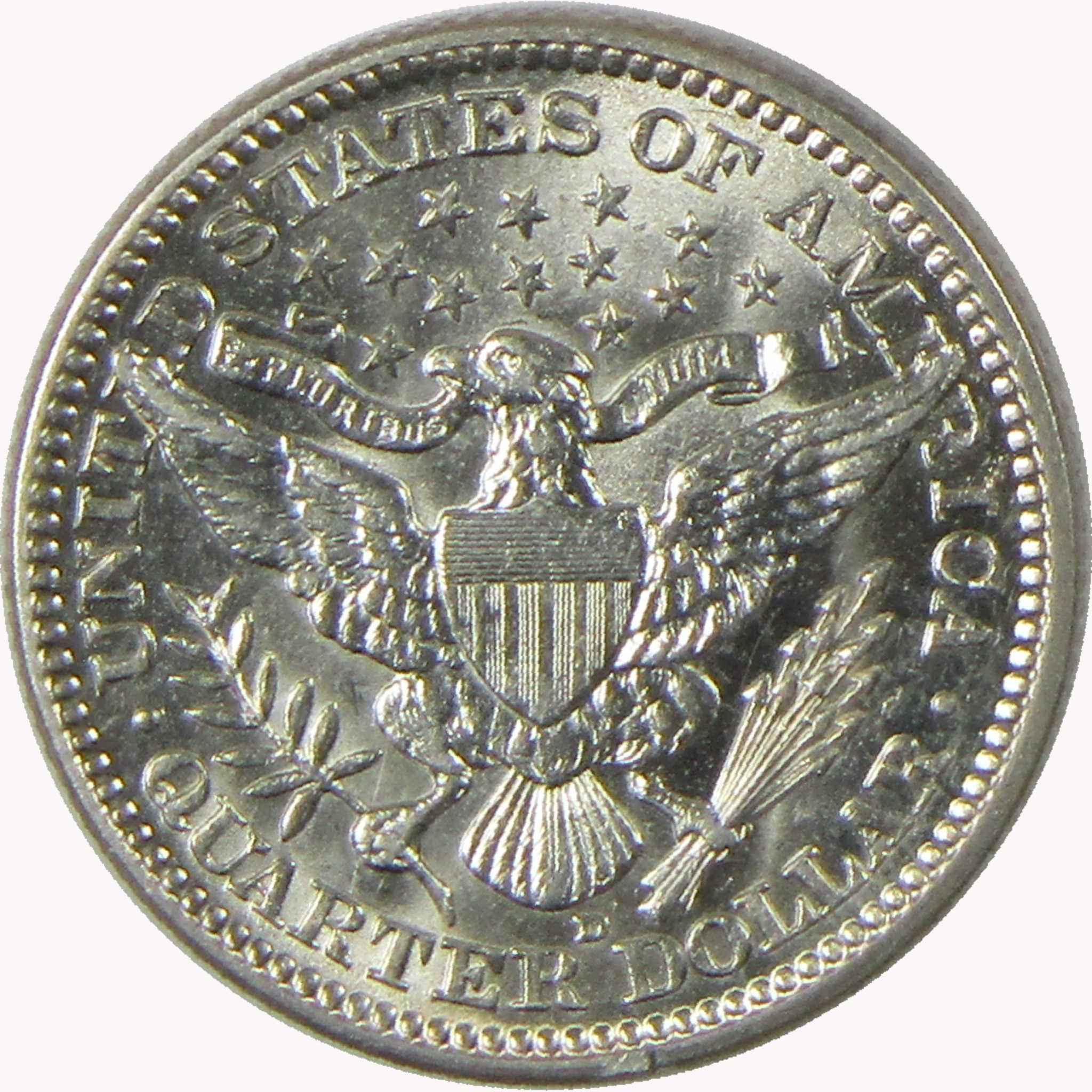 1915 D Barber Silver Quarter CH AU Choice About Uncirculated 25c Coin