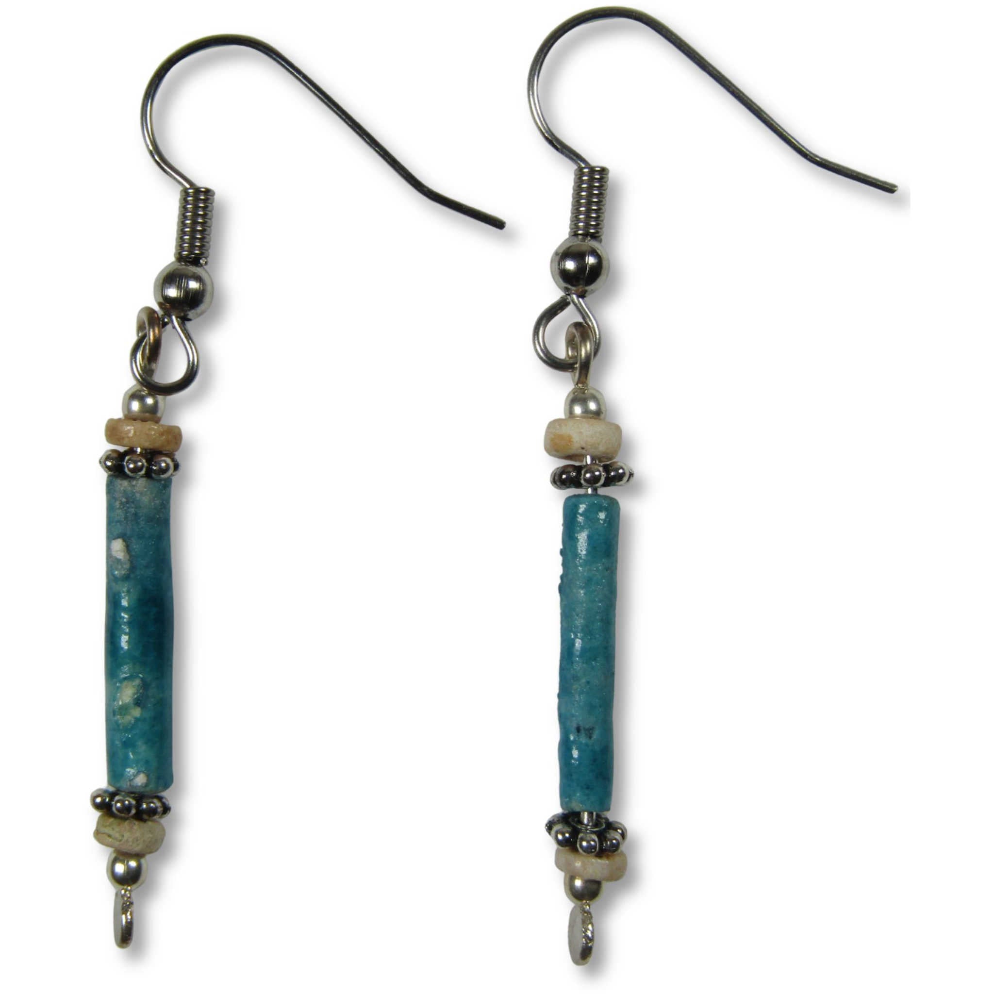 Ancient Egyptian Mummy Bead Earrings