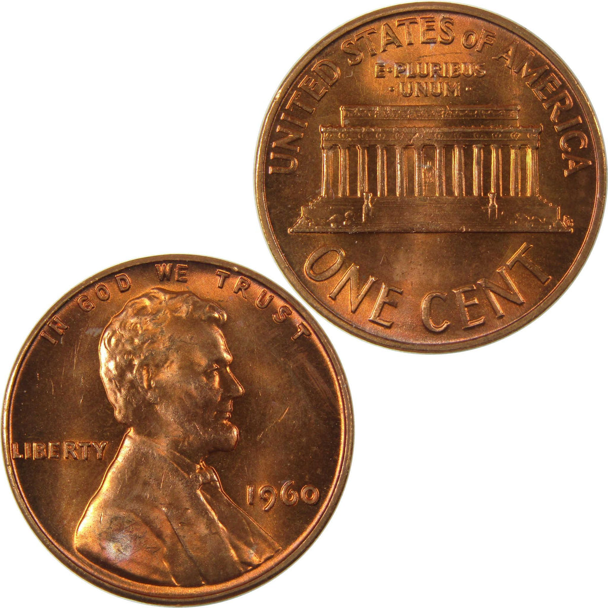 1960 Small Date Lincoln Memorial Cent Uncirculated Penny 1c Coin