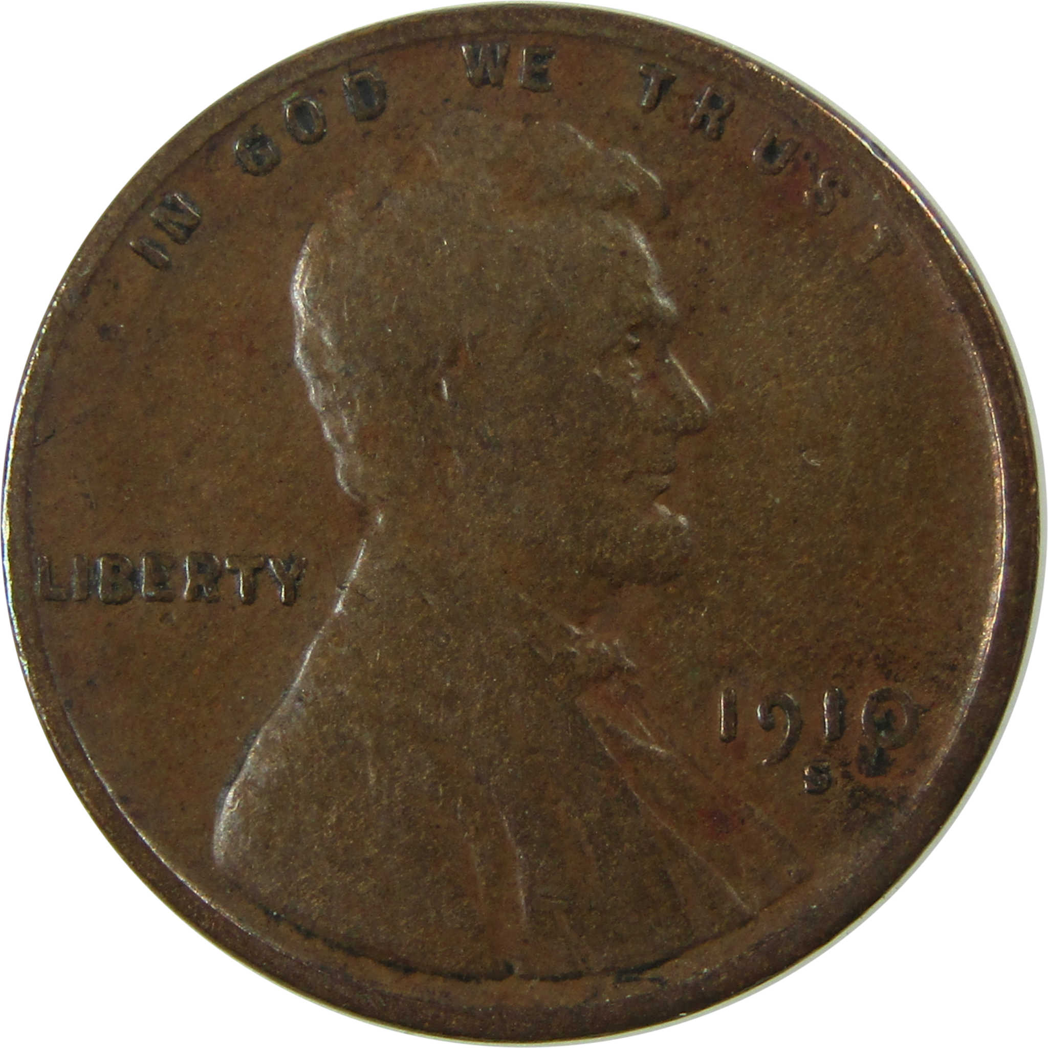 1910 S Lincoln Wheat Cent F Fine Penny 1c Coin Collectible SKU:I25272