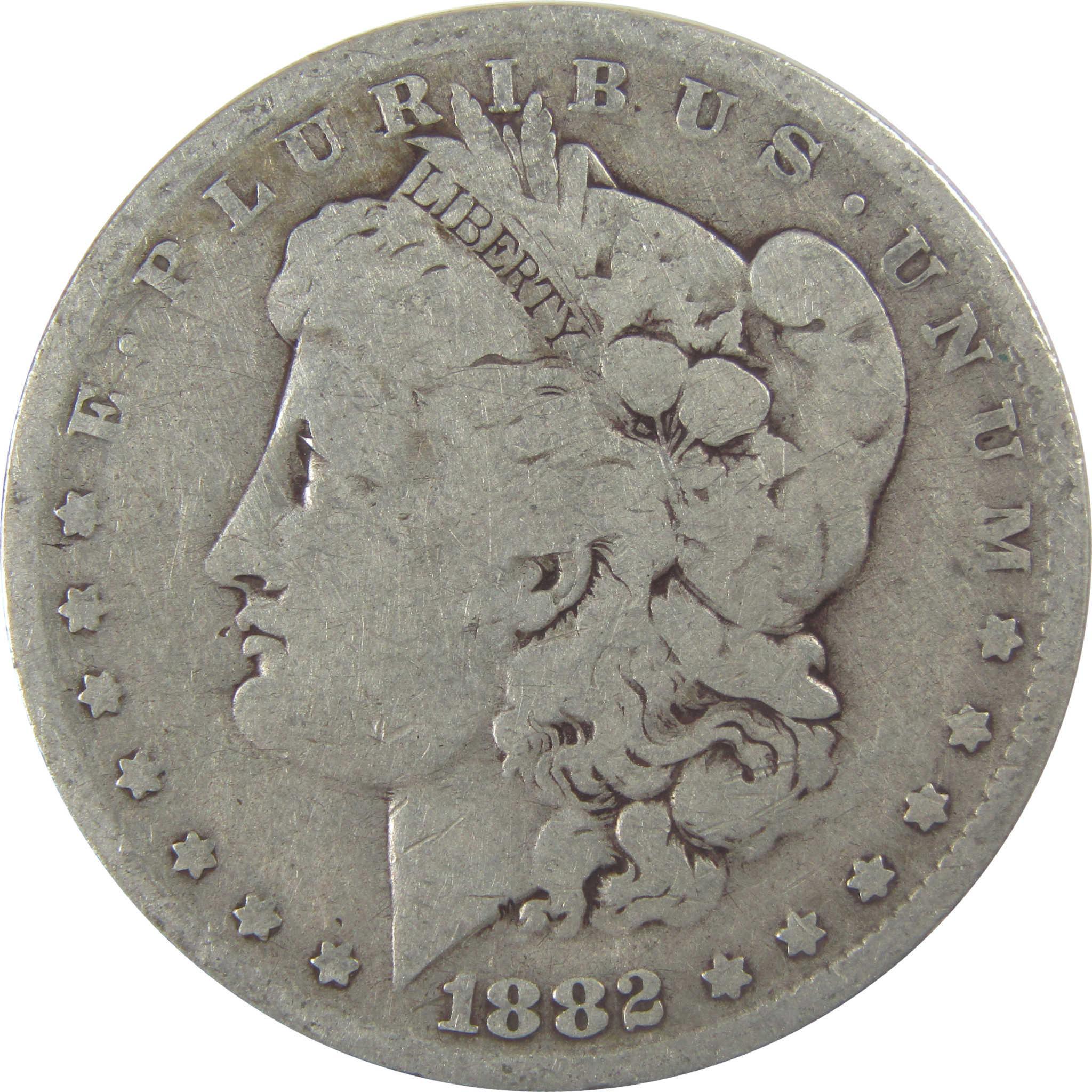 1882 O/S Morgan Silver Dollar VG Very Good $1 Coin SKU:I25222 - Morgan coin - Morgan silver dollar - Morgan silver dollar for sale - Profile Coins & Collectibles