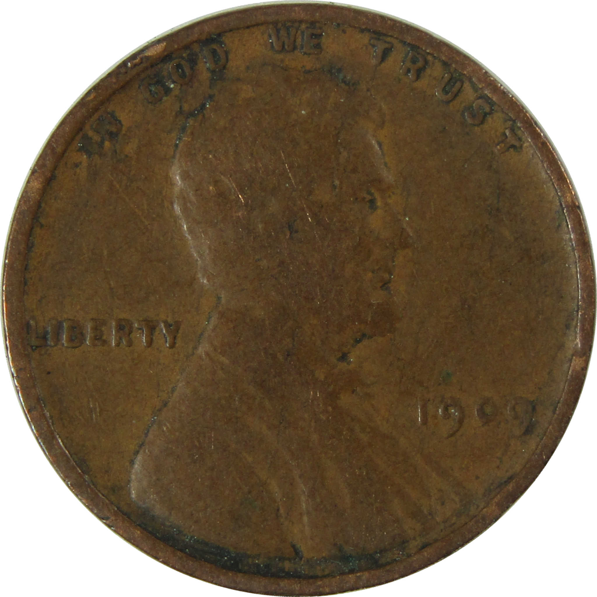 1909 VDB Lincoln Wheat Cent F Fine Penny 1c Coin SKU:I26740