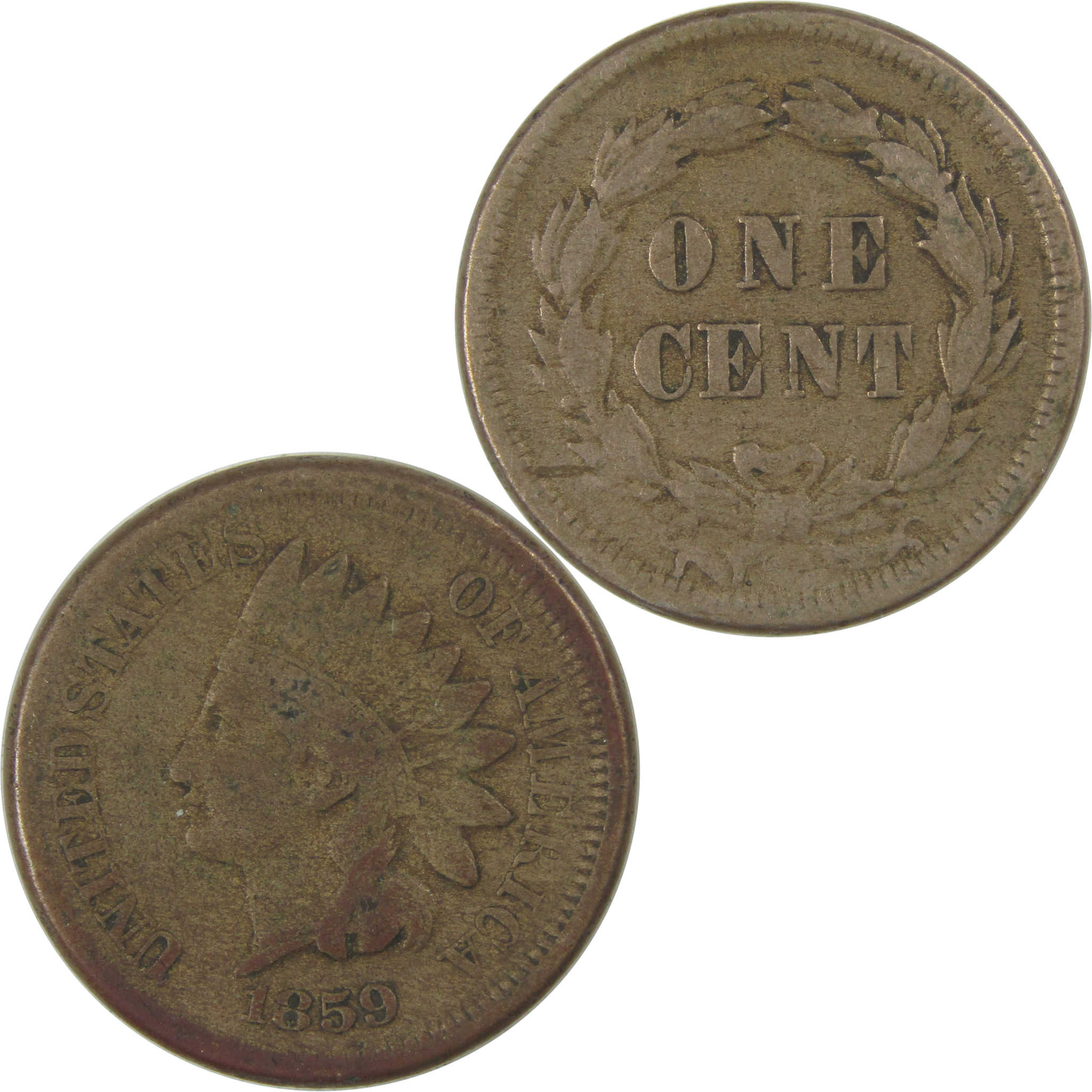 1859 Indian Head Cent G Good Penny 1c Coin SKU:I23276