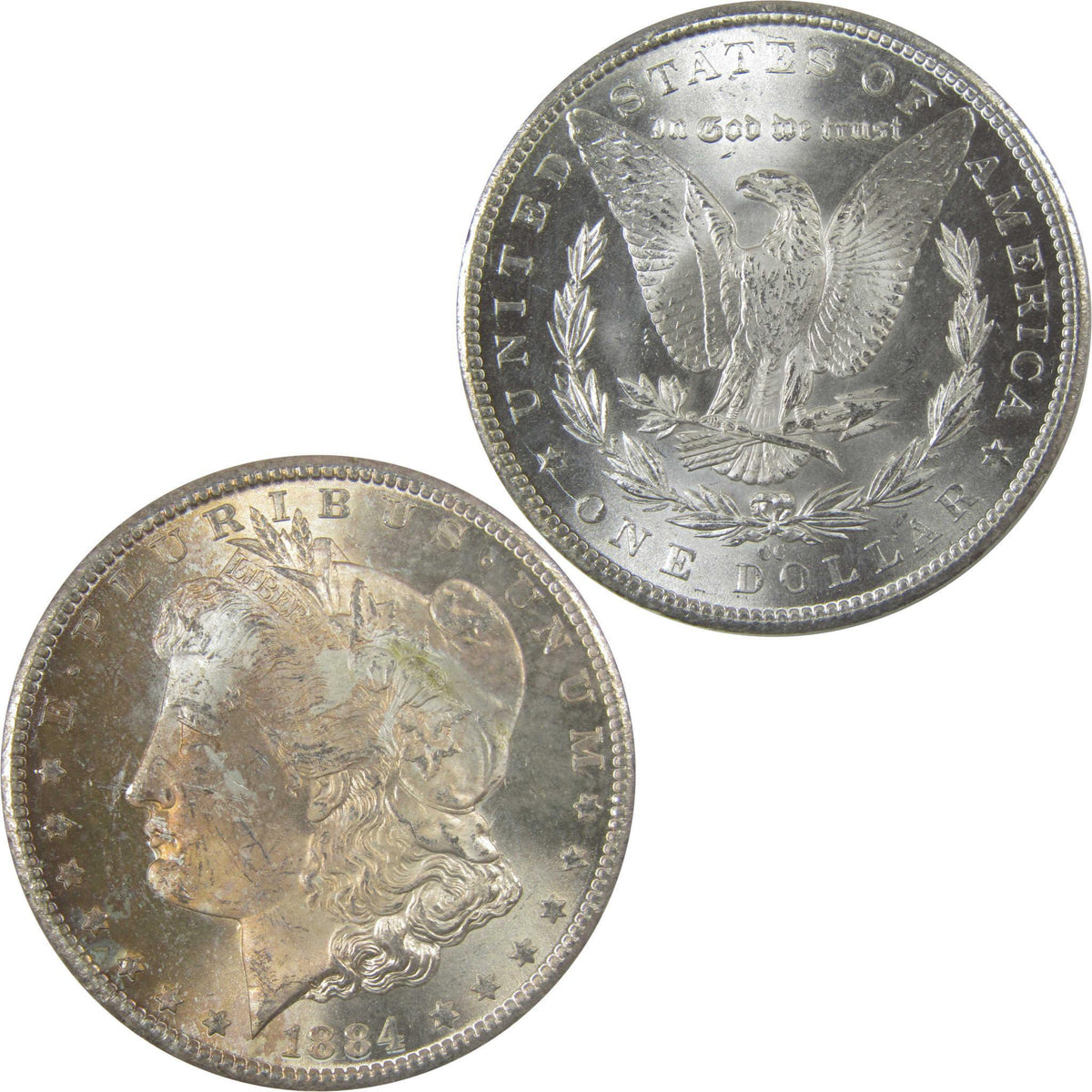 1884 CC Morgan Silver Dollar Uncirculated Toned SKU:I23579