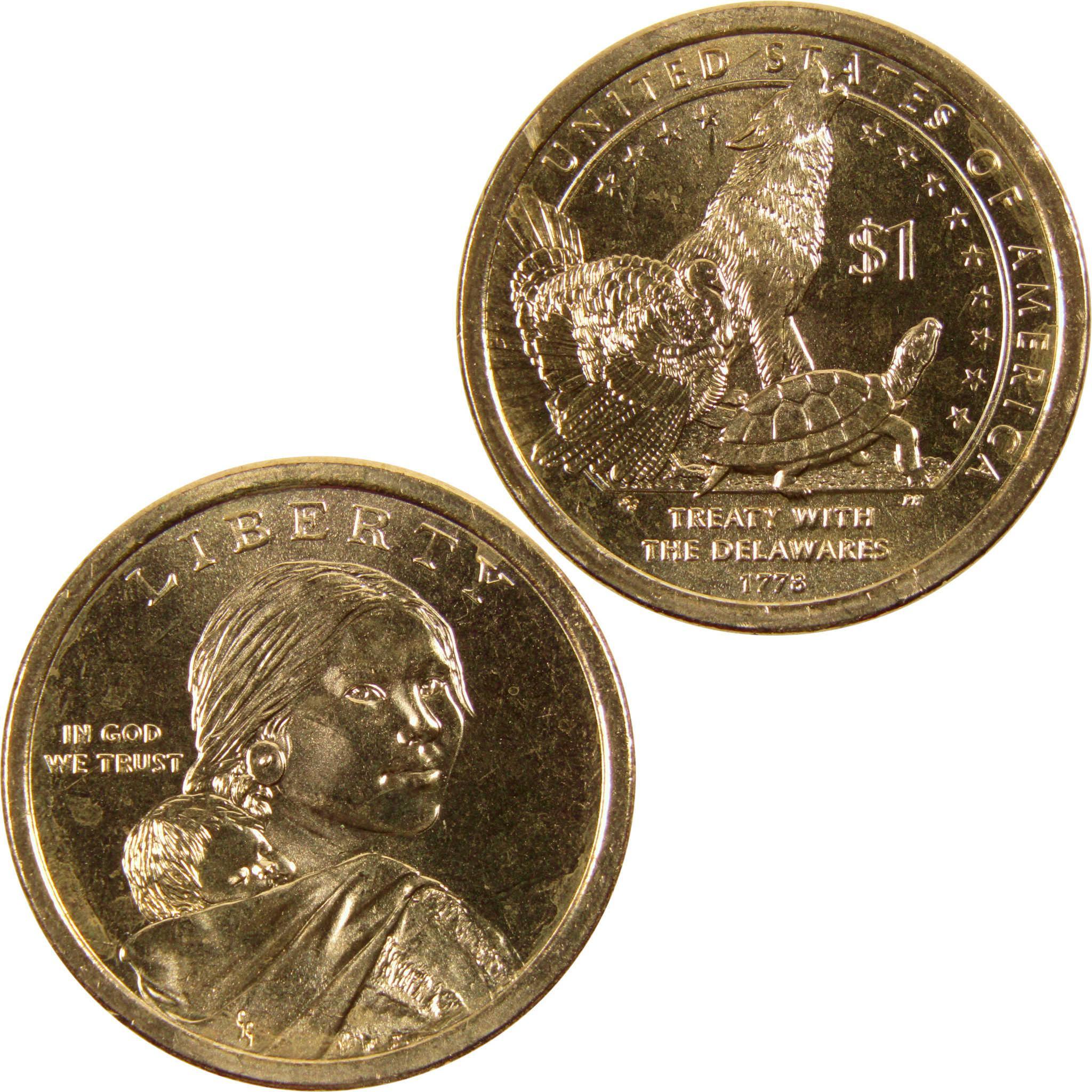 2013 D Treaty with the Delawares Native American Dollar Uncirculated