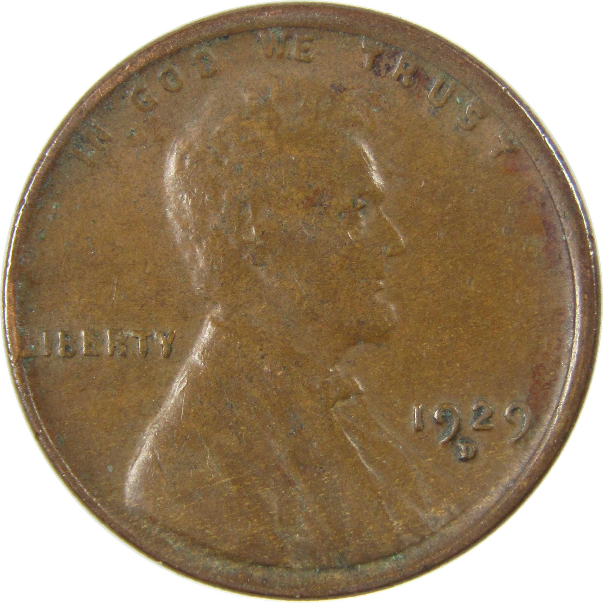 1929 D Lincoln Wheat Cent VF Very Fine Penny 1c Coin SKU:I27277