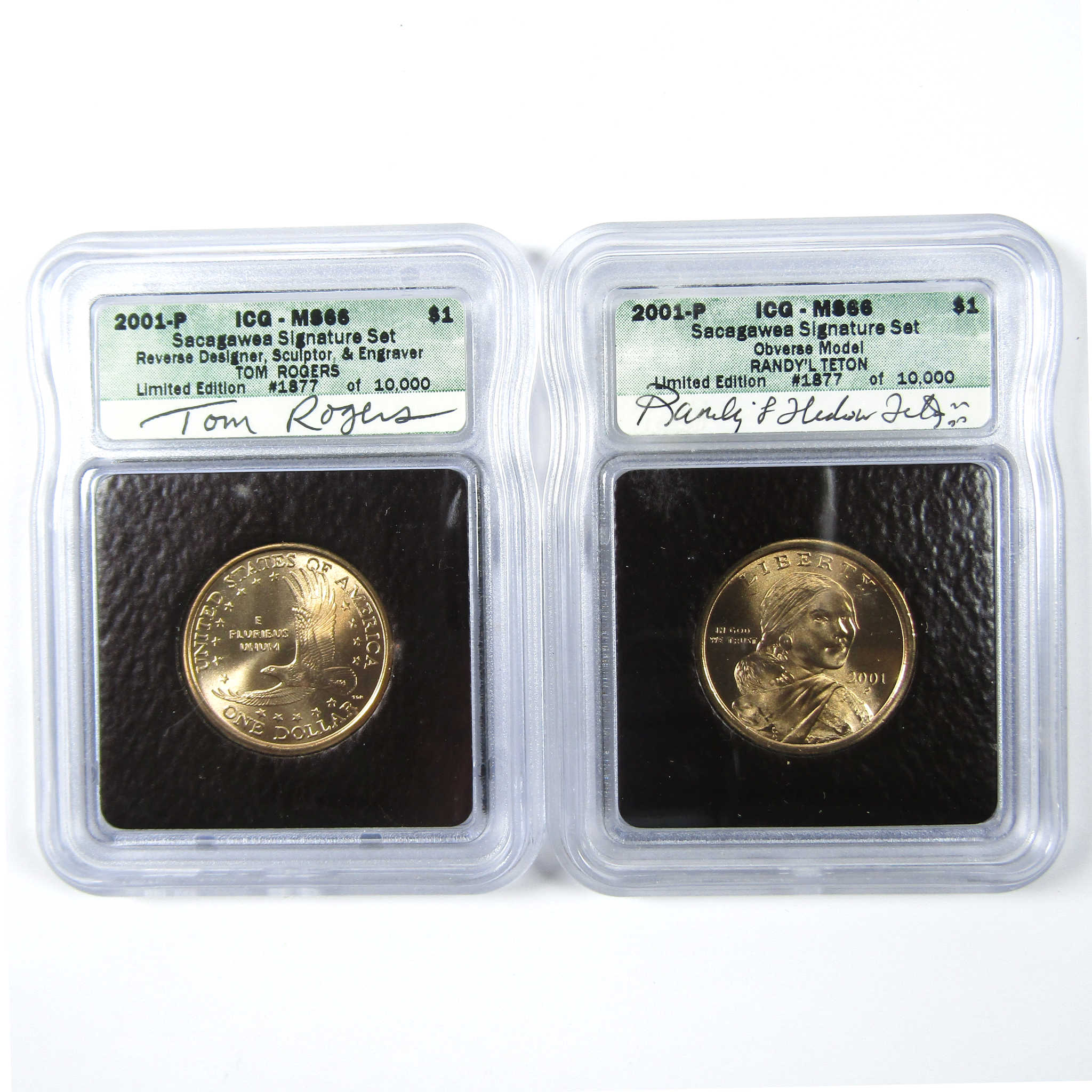 2001 Sacagawea Signature 6 Piece Dollar Set ICG SKU:CPC6611