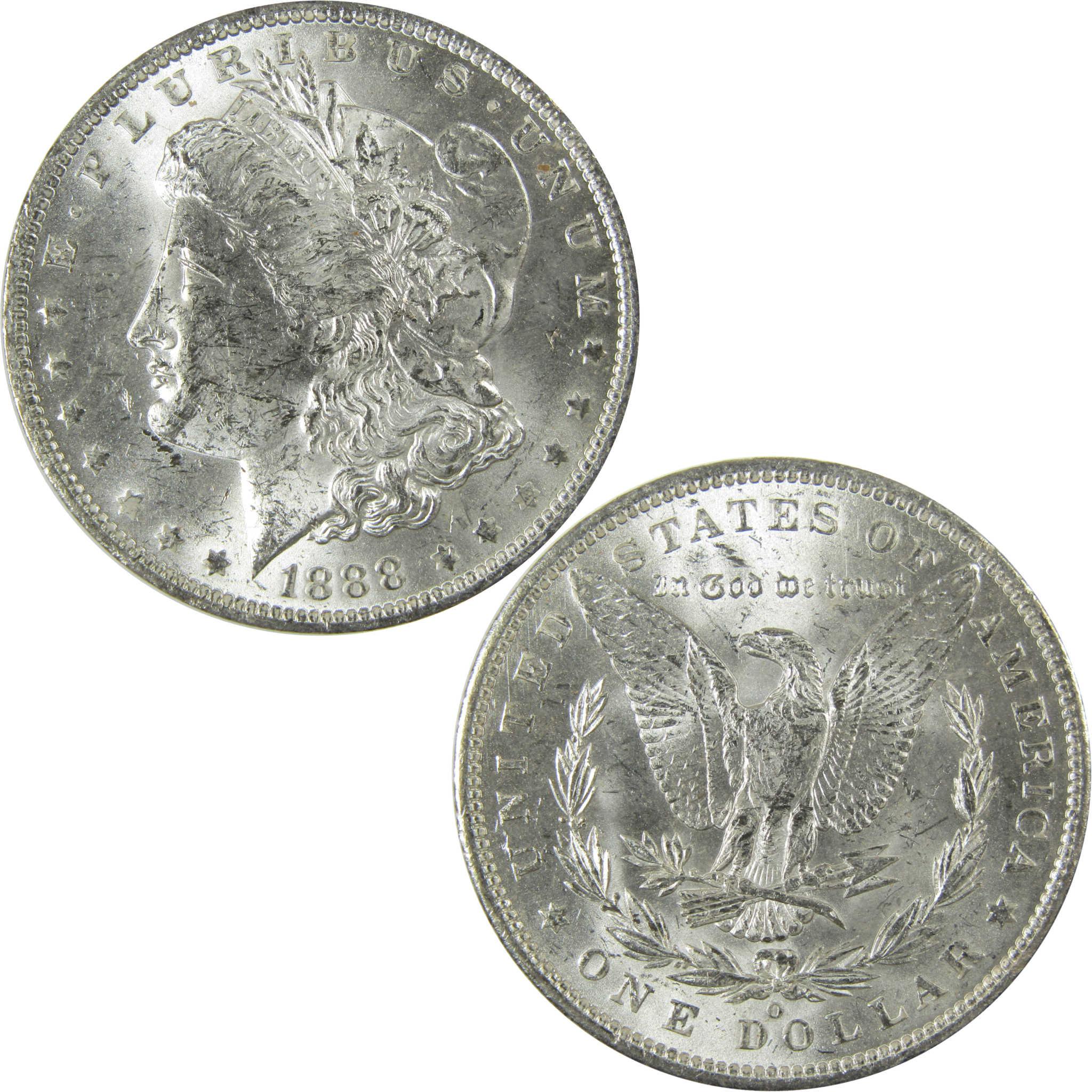 1888 O Morgan Silver Dollar Uncirculated Mint State $1 Coin SKU:I27758 - Morgan coin - Morgan silver dollar - Morgan silver dollar for sale - Profile Coins & Collectibles