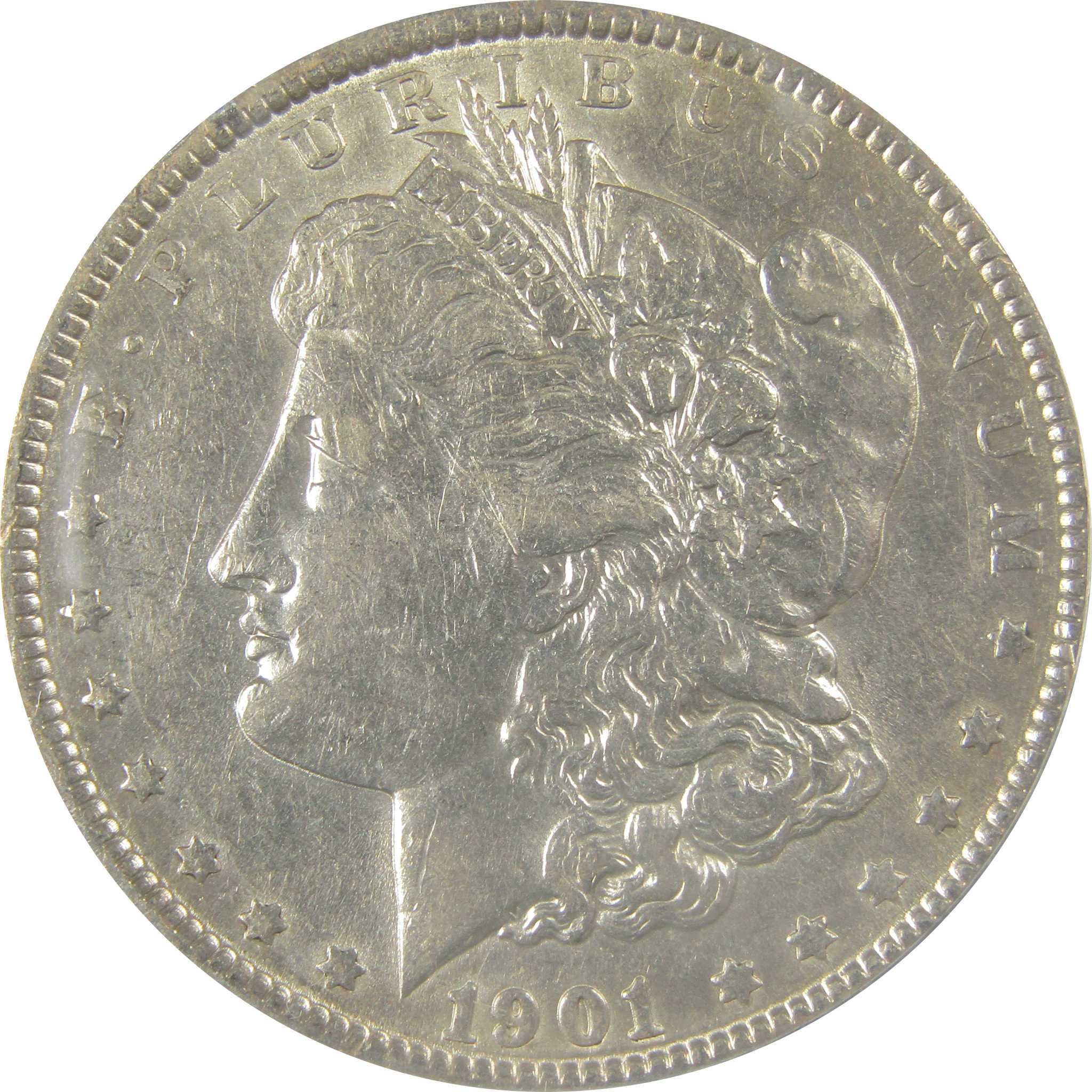 1901 Morgan Dollar AU 50 Details ANACS Silver $1 Coin SKU:I21272 - Morgan coin - Morgan silver dollar - Morgan silver dollar for sale - Profile Coins & Collectibles