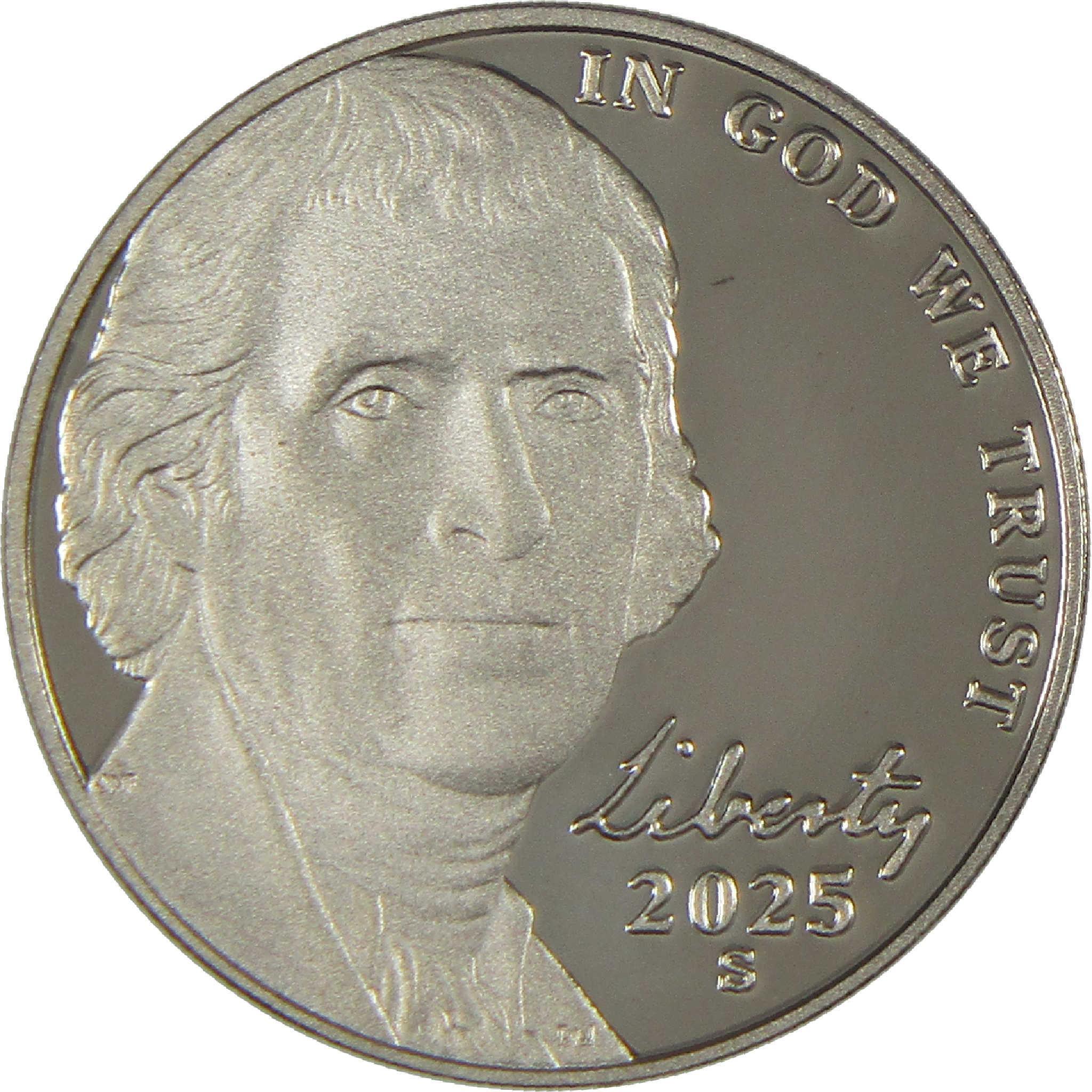 2025 S Jefferson Nickel Choice Proof 5c Coin