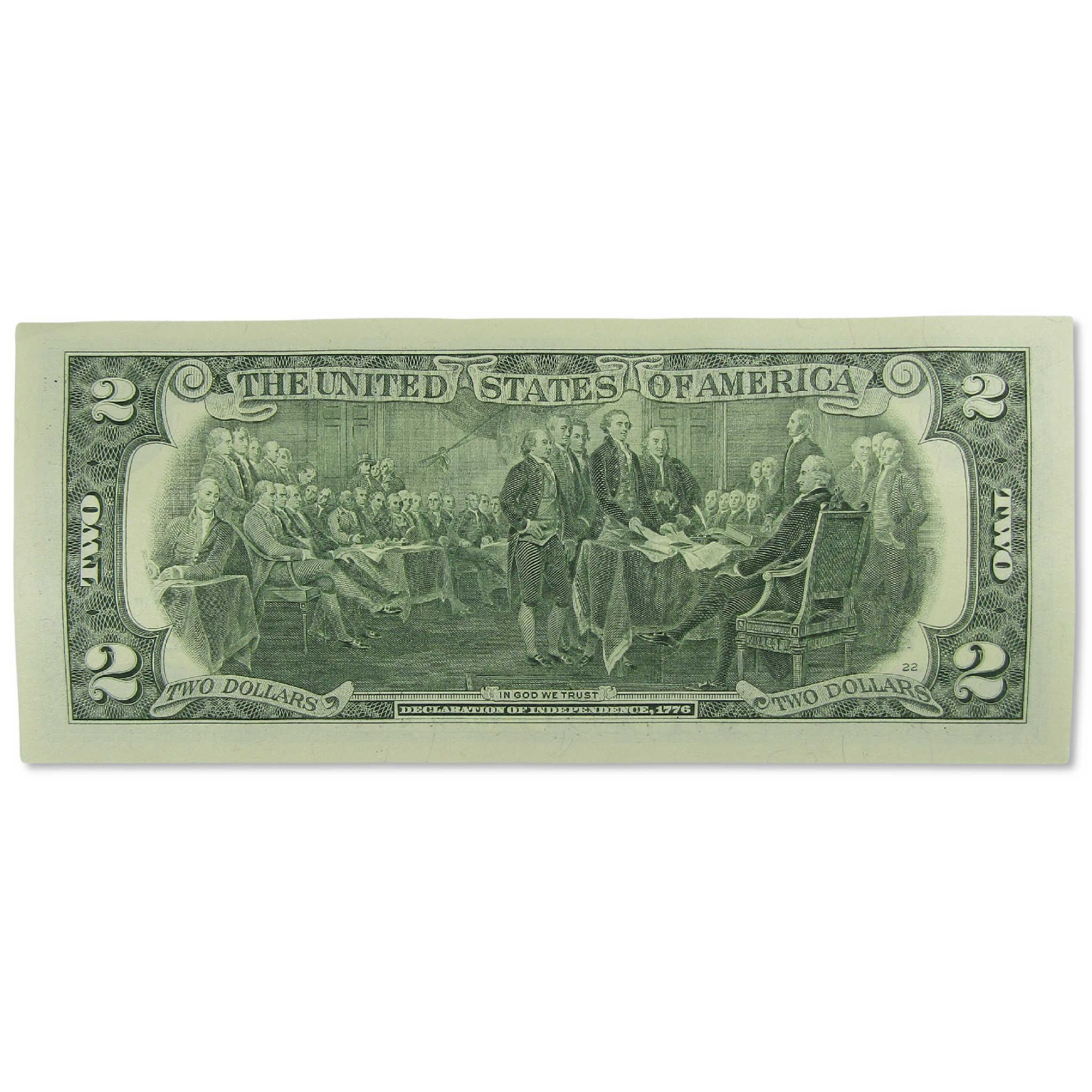 Happy Father's Day Lion with Cub Colorized $2 Federal Reserve Note