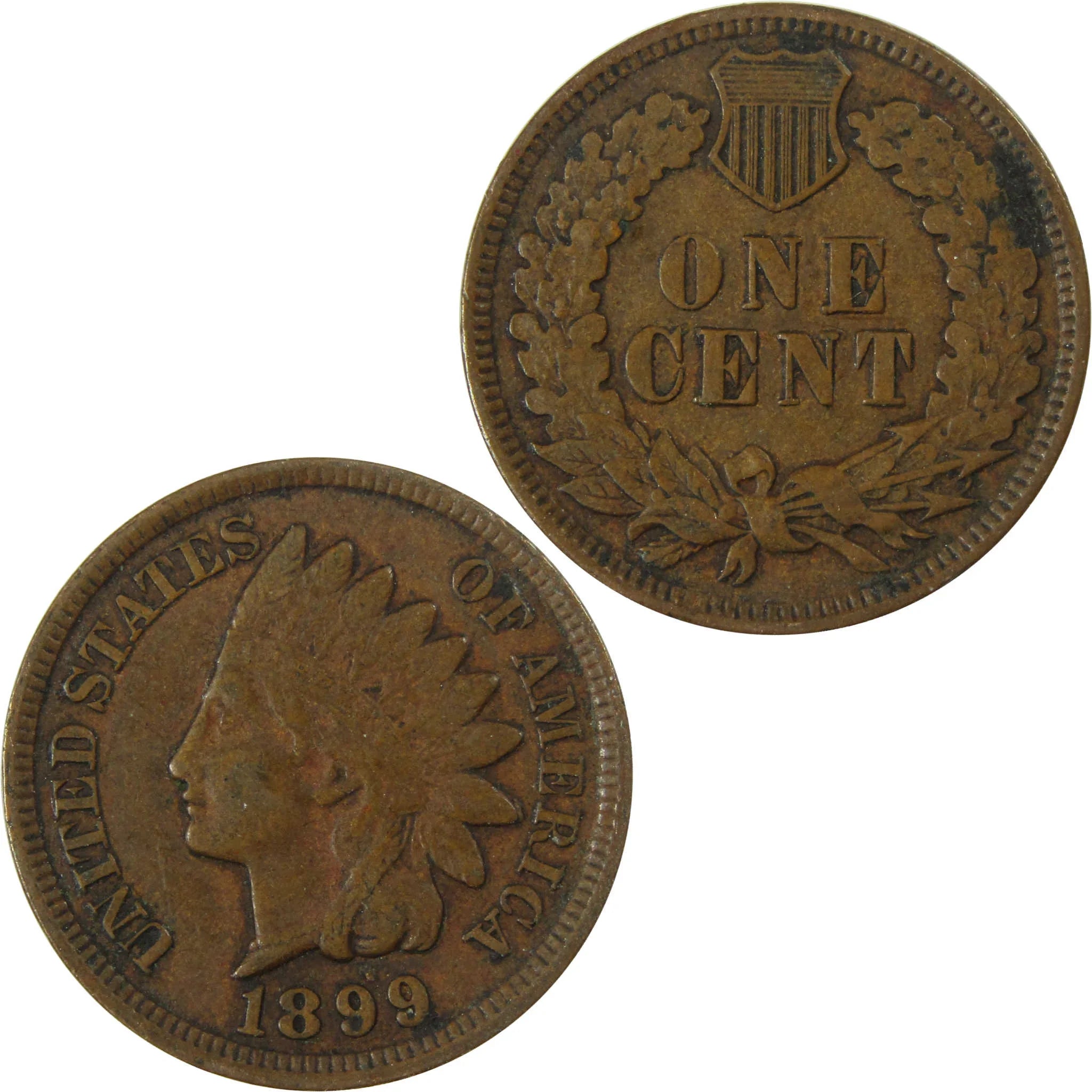 1899 Indian Head Cent XF EF Extremely Fine Penny 1c Coin SKU:I26941