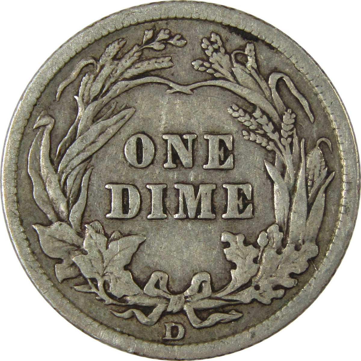 1914 D Barber Silver Dime VF Very Fine 10c Coin Collectible SKU:CP998