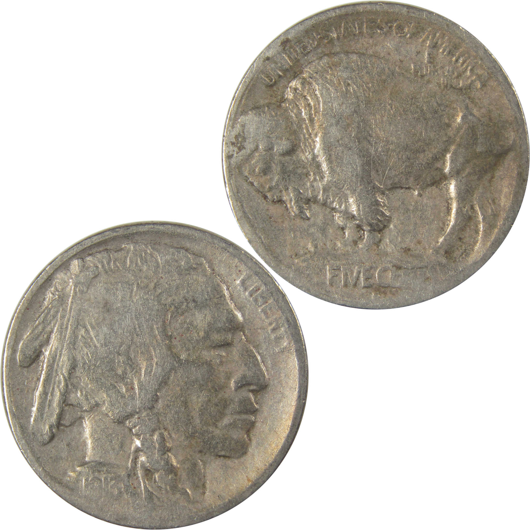 1913 S Type 1 Indian Head Buffalo Nickel AG About Good SKU:I22836