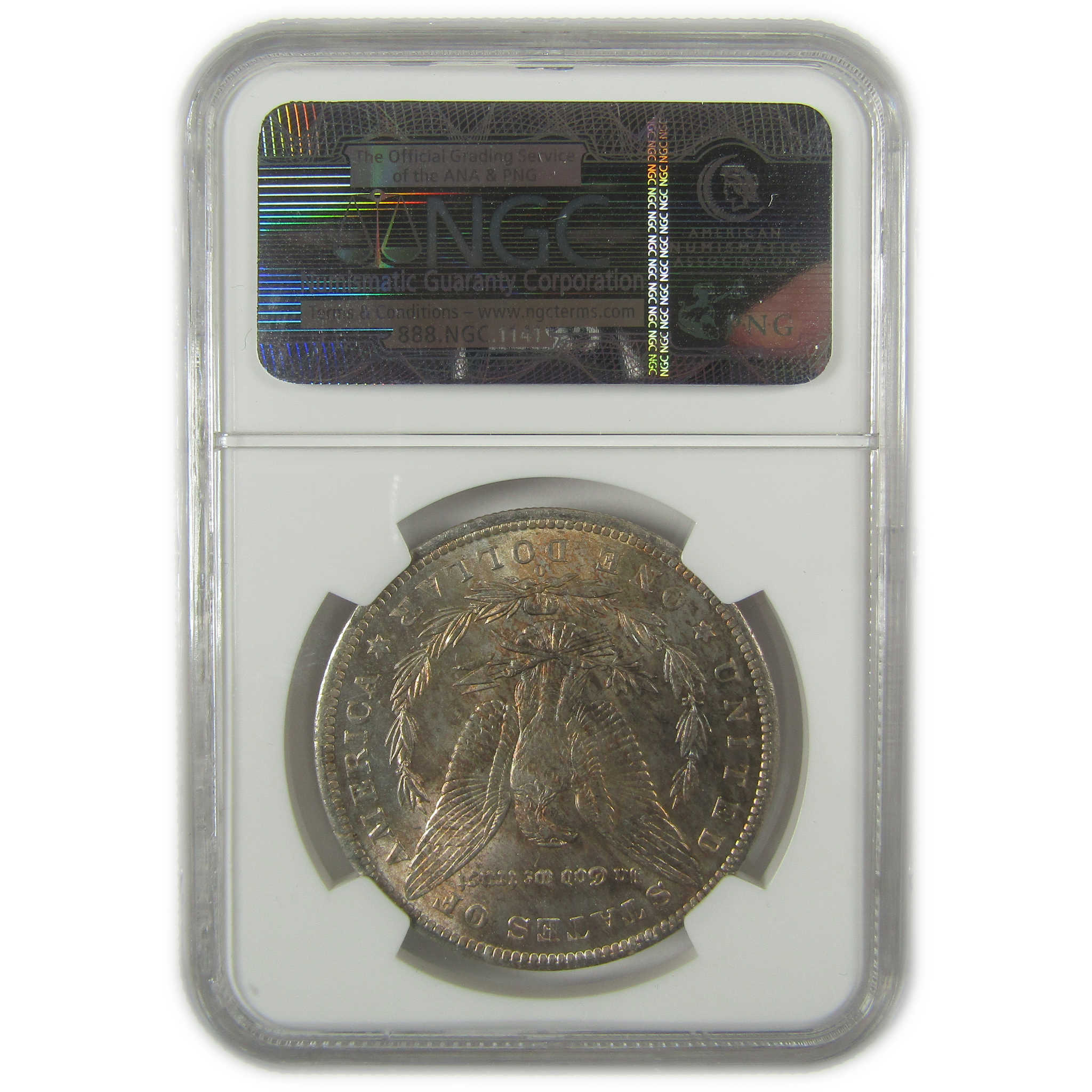 1883 O Morgan Dollar MS 63 NGC Silver Uncirculated Toned SKU:CPC0499