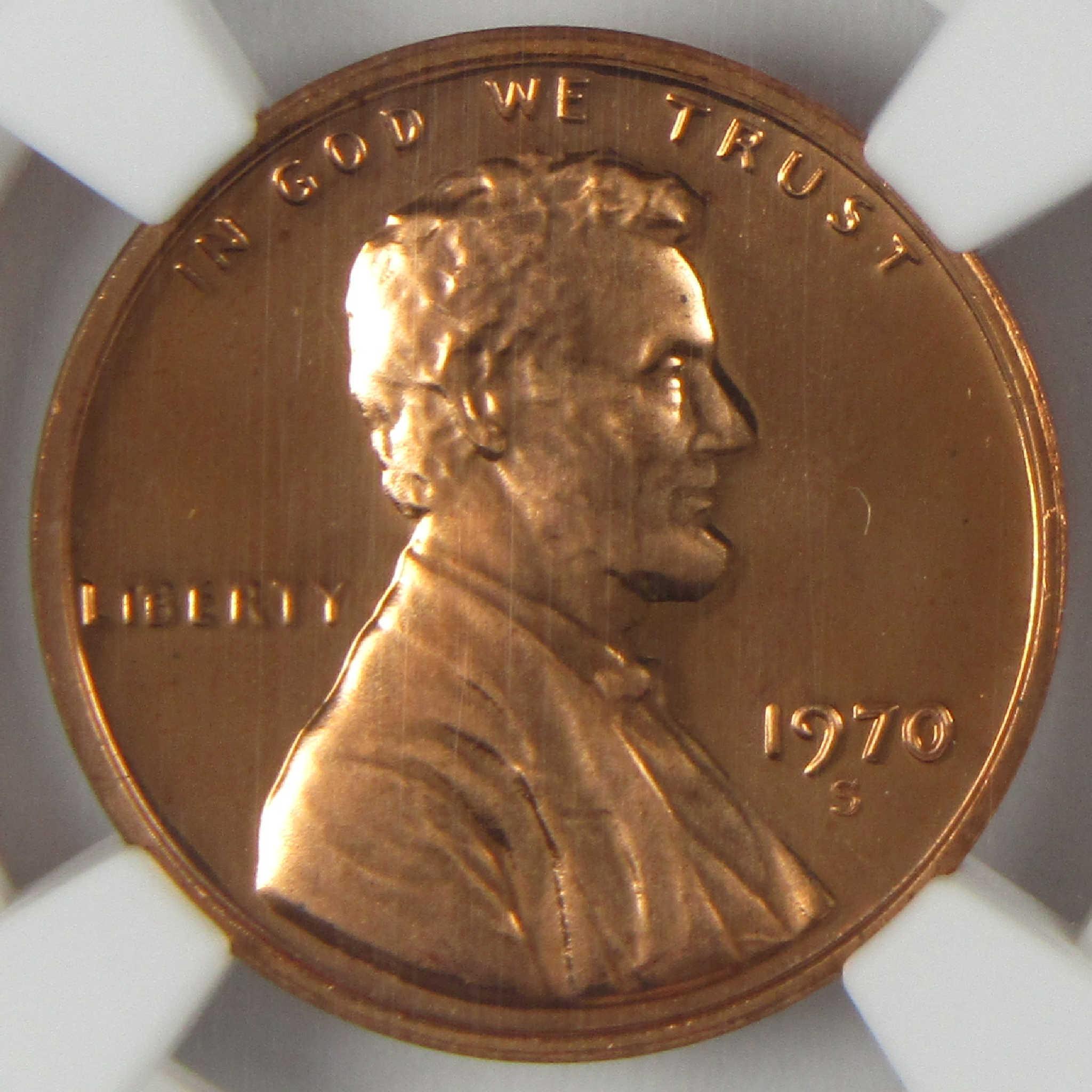 1970 S Small Date Lincoln Memorial Cent PF 68 RD NGC Penny Proof