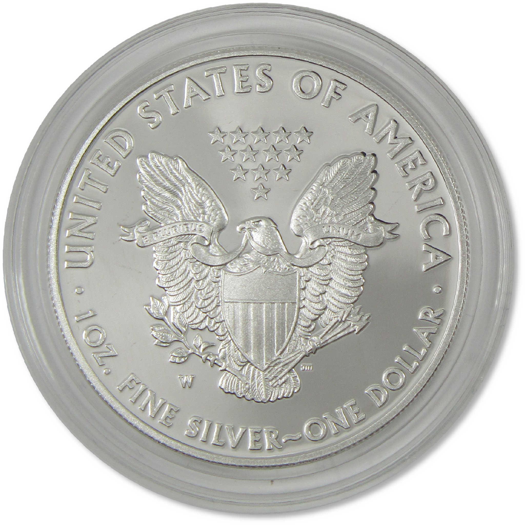 2015 W American Silver Eagle Choice Proof Bullion $1 Coin OGP COA