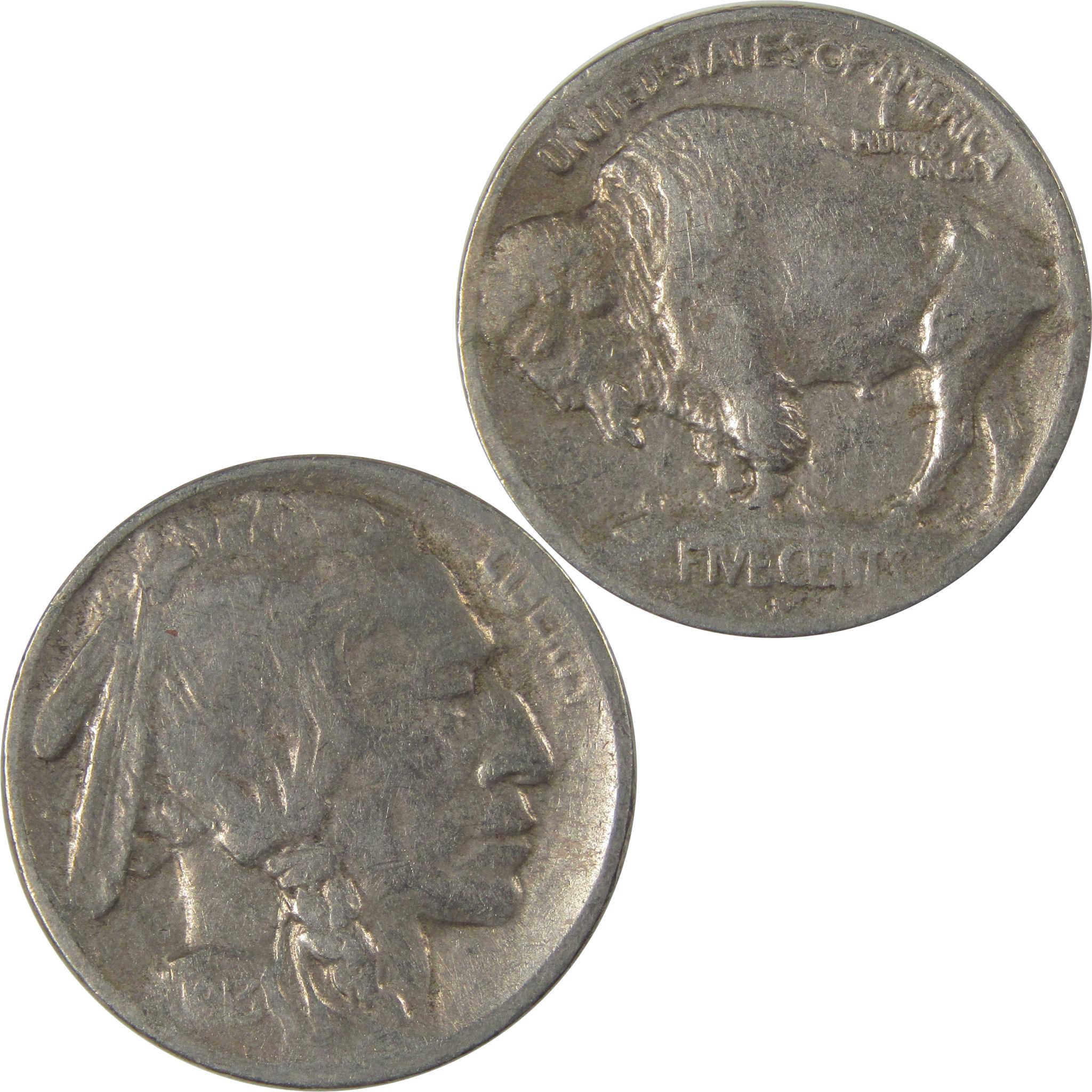 1913 S Type 1 Indian Head Buffalo Nickel F Fine Details SKU:I22926