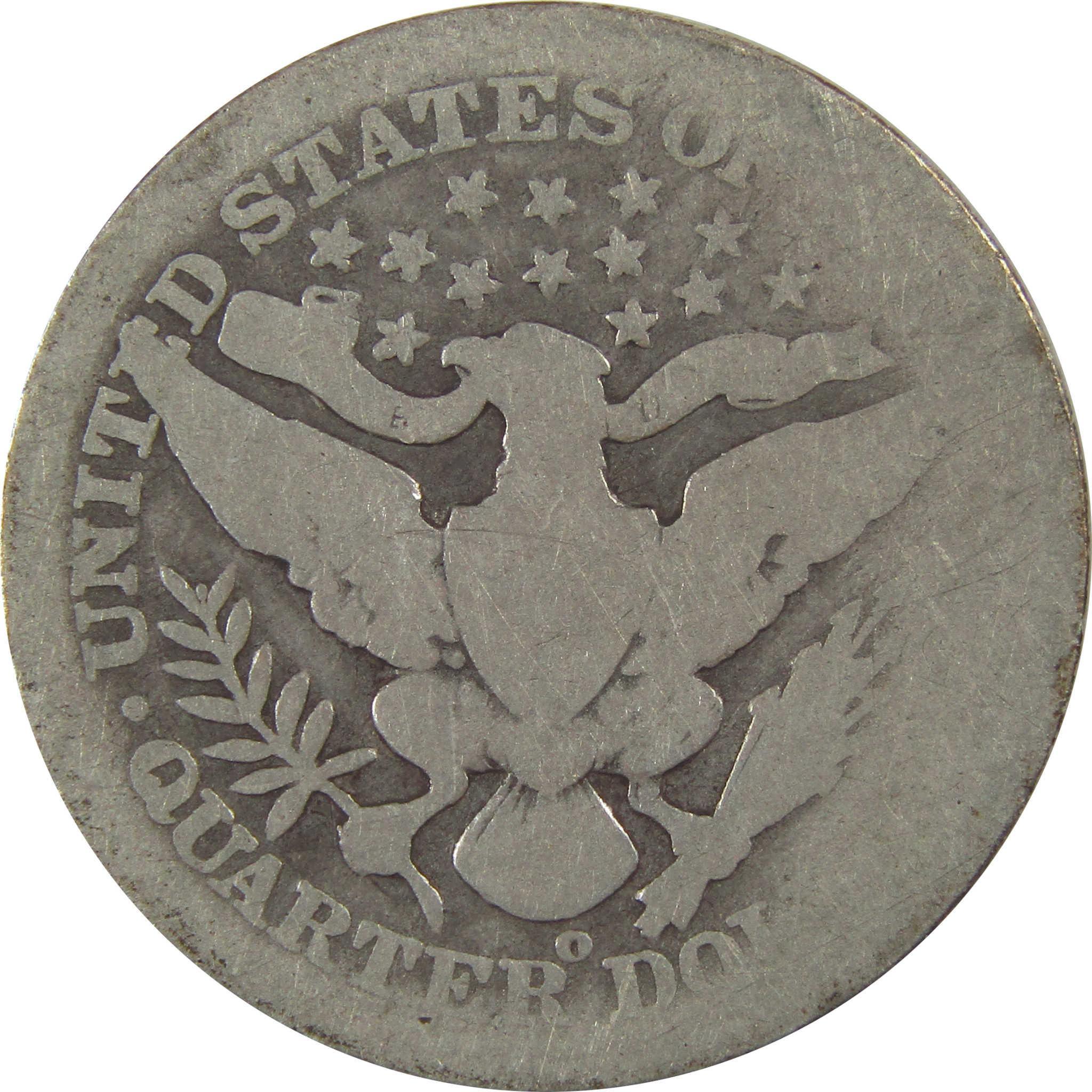 1905 O Barber Silver Quarter AG About Good 25c Coin SKU:I24493