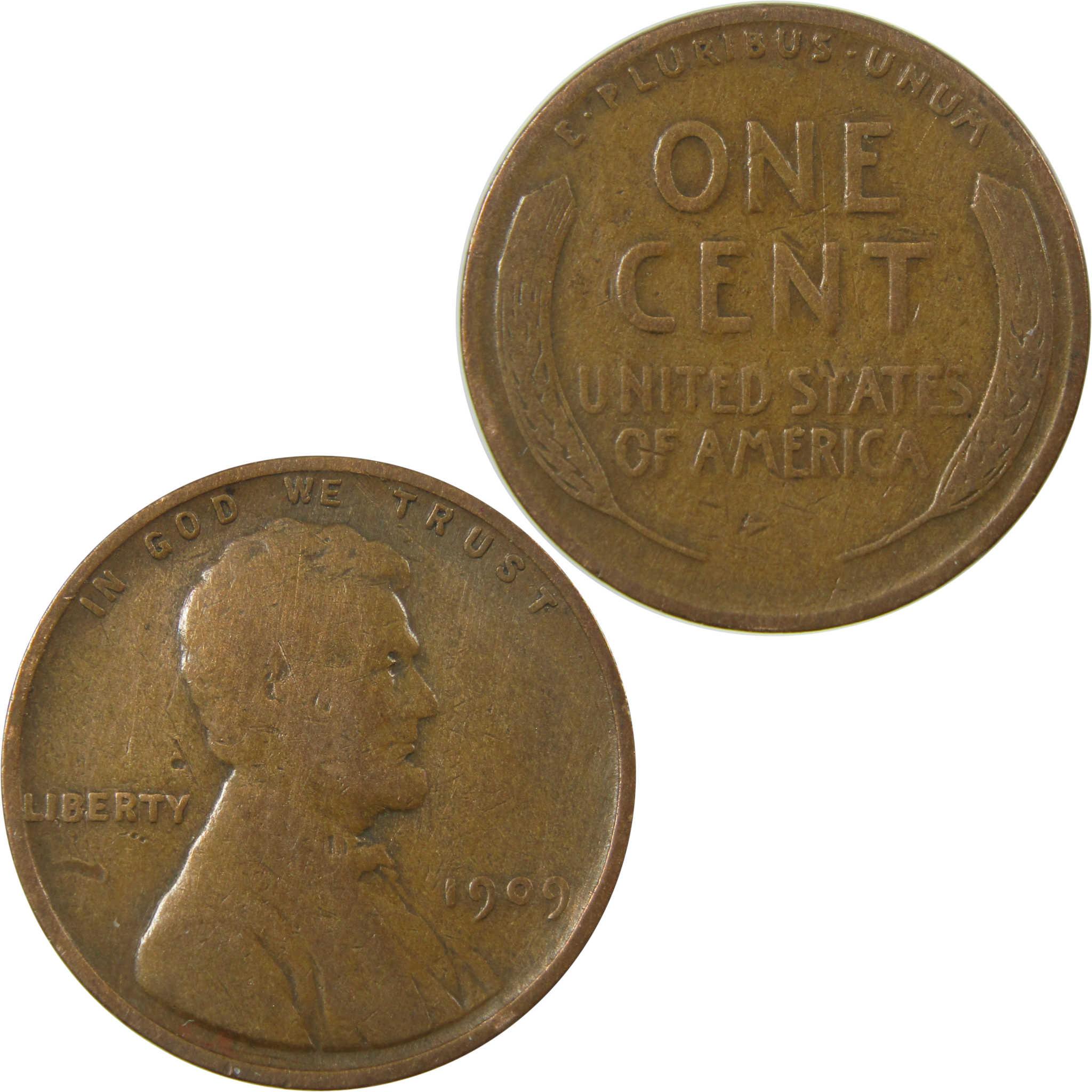 1909 Lincoln Wheat Cent G Good Penny 1c Coin Collectible SKU:I26699