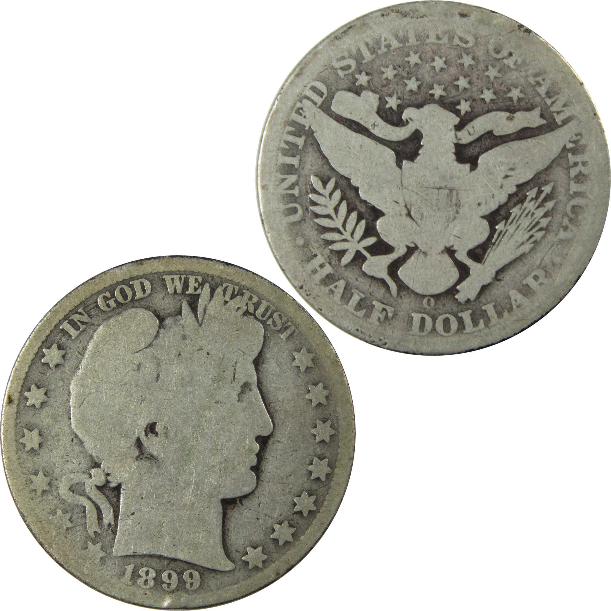 1899 O Barber Silver Half Dollar AG About Good 50c Coin SKU:I25960