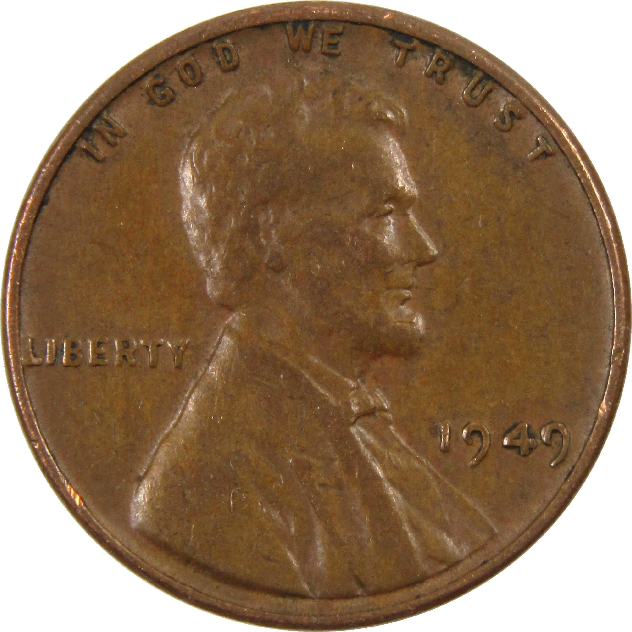 1949 Lincoln Wheat Cent Circulated Penny 1c Coin Collectible