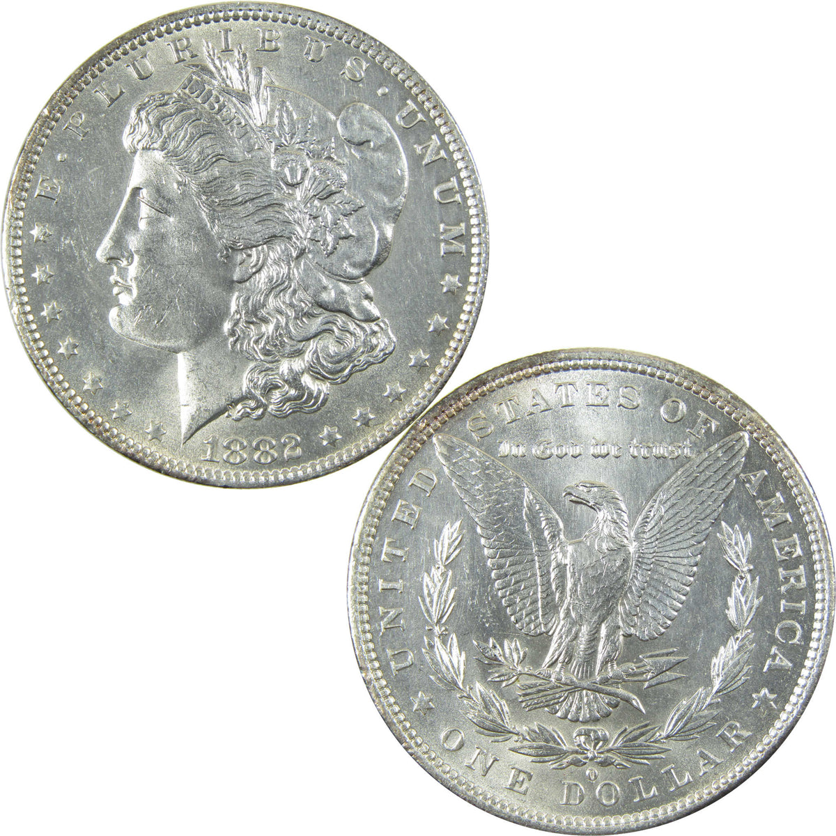 1882 O/O Morgan Silver Dollar AU Details $1 Coin SKU:CP1684