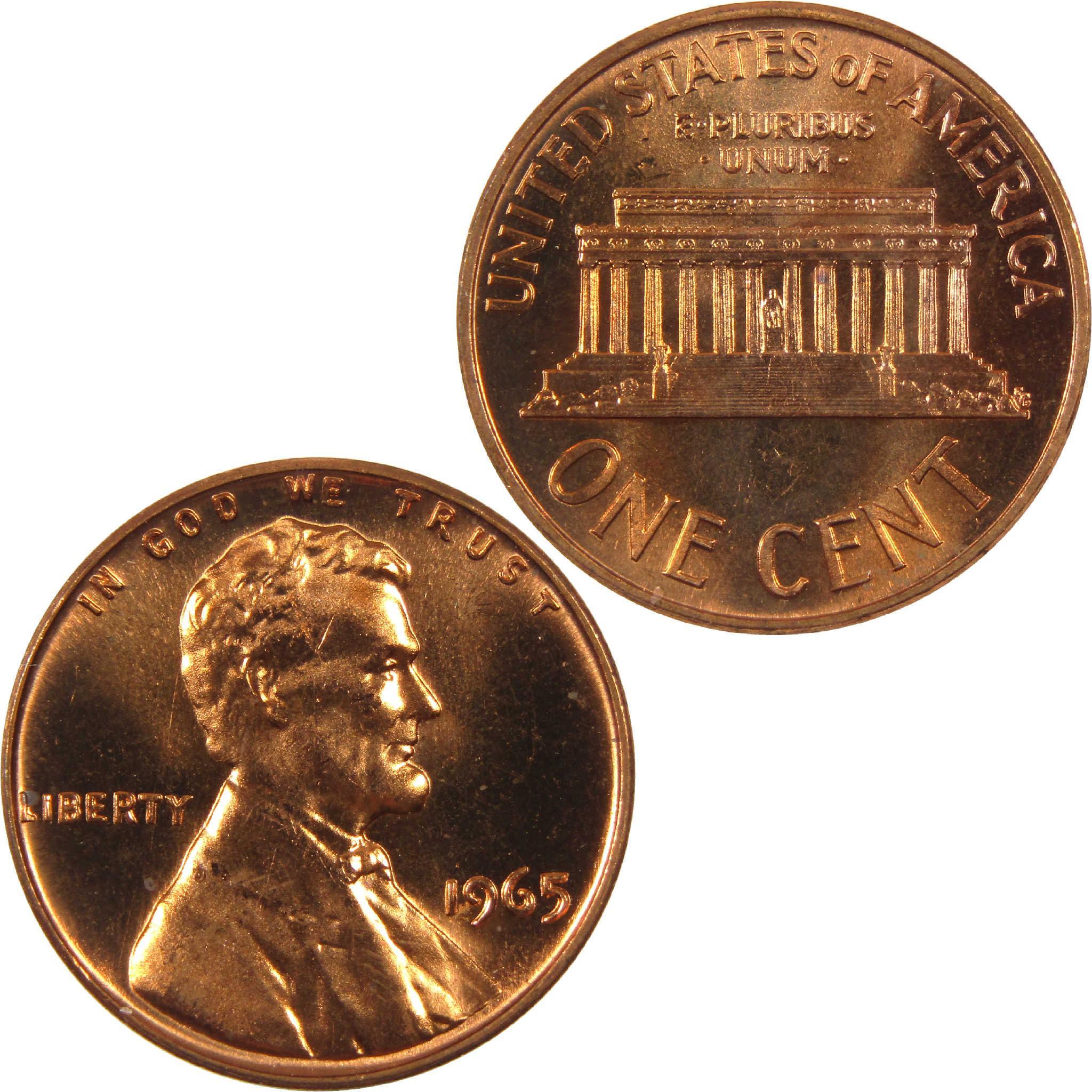 1965 SMS Lincoln Memorial Cent Uncirculated Penny 1c Coin
