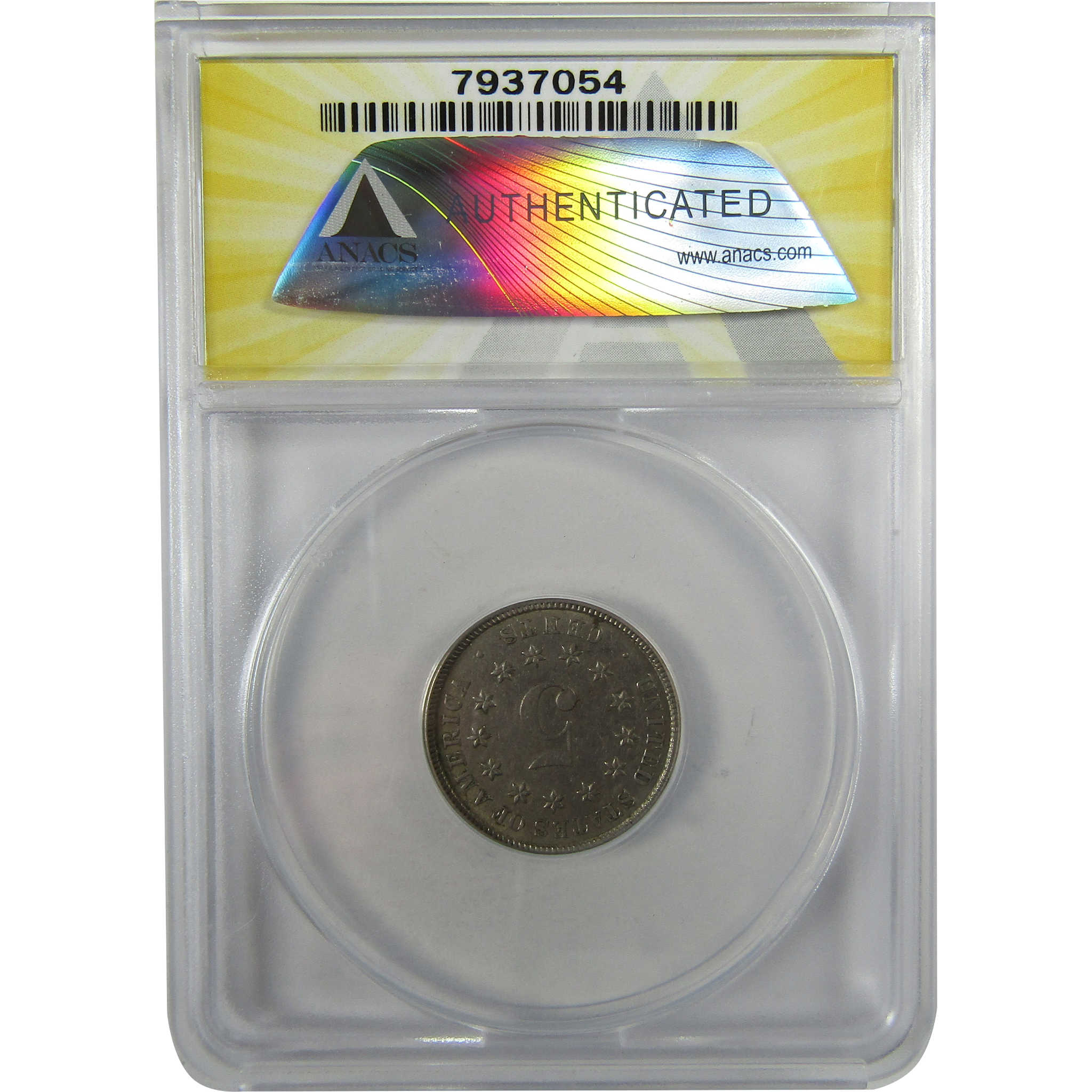 1883 Shield Nickel AU 55 ANACS 5c Coin Collectible SKU:I28025
