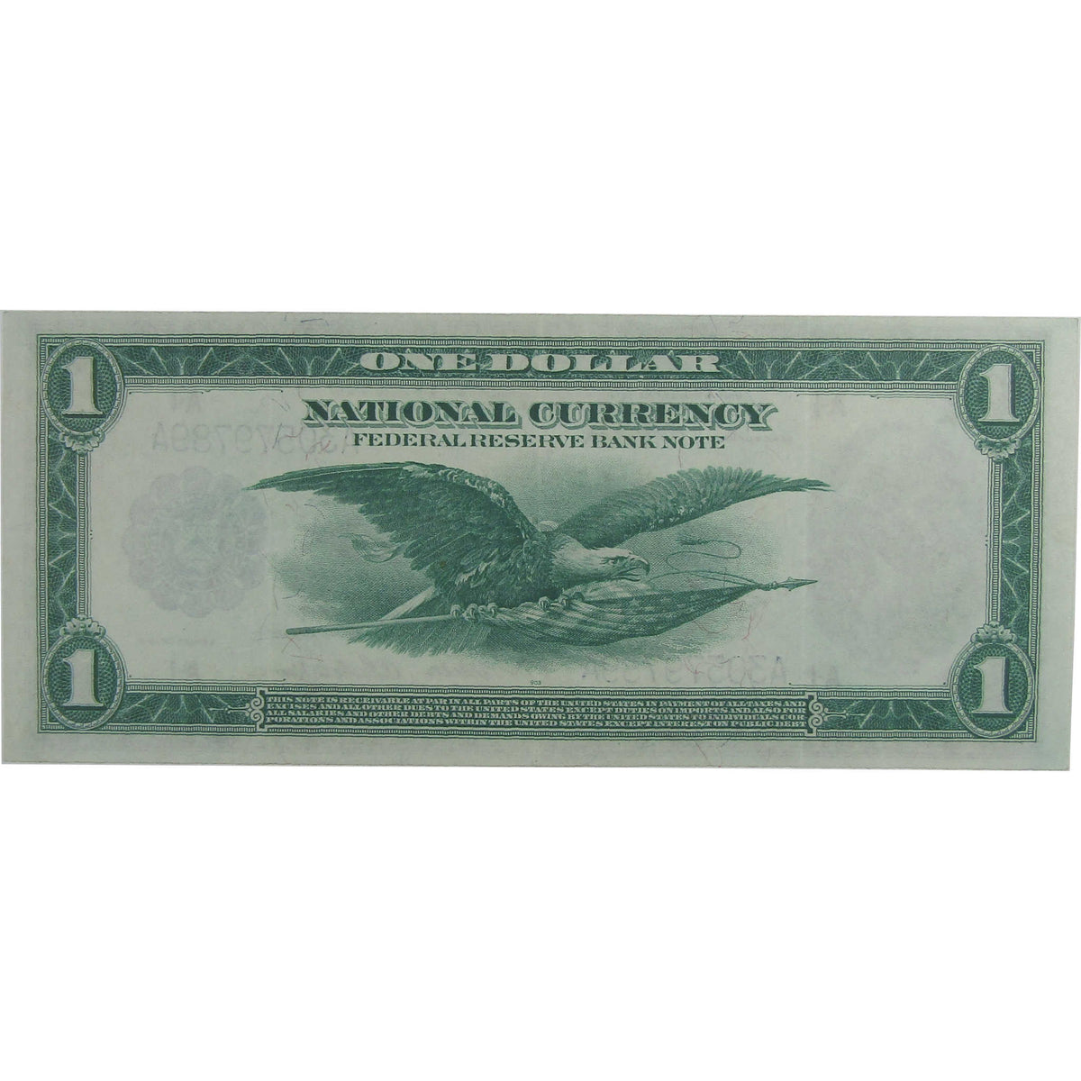 1918 $1 Federal Reserve Bank Note Fr 710 Boston MA XF Extremely Fine