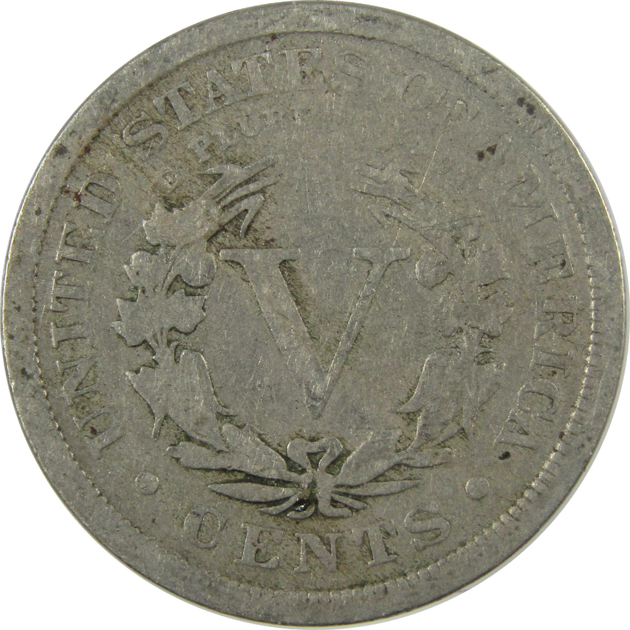 1909 Liberty Head V Nickel G Good 5c Coin Collectible SKU:I26920